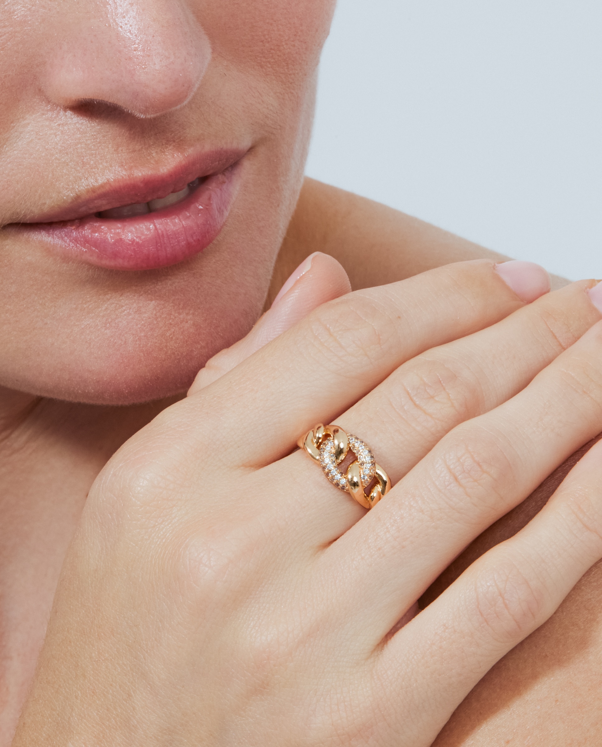 Anel Special Edition Acabado em Ouro Rosa de 18k com Zirconita Brilhante Rosa-4