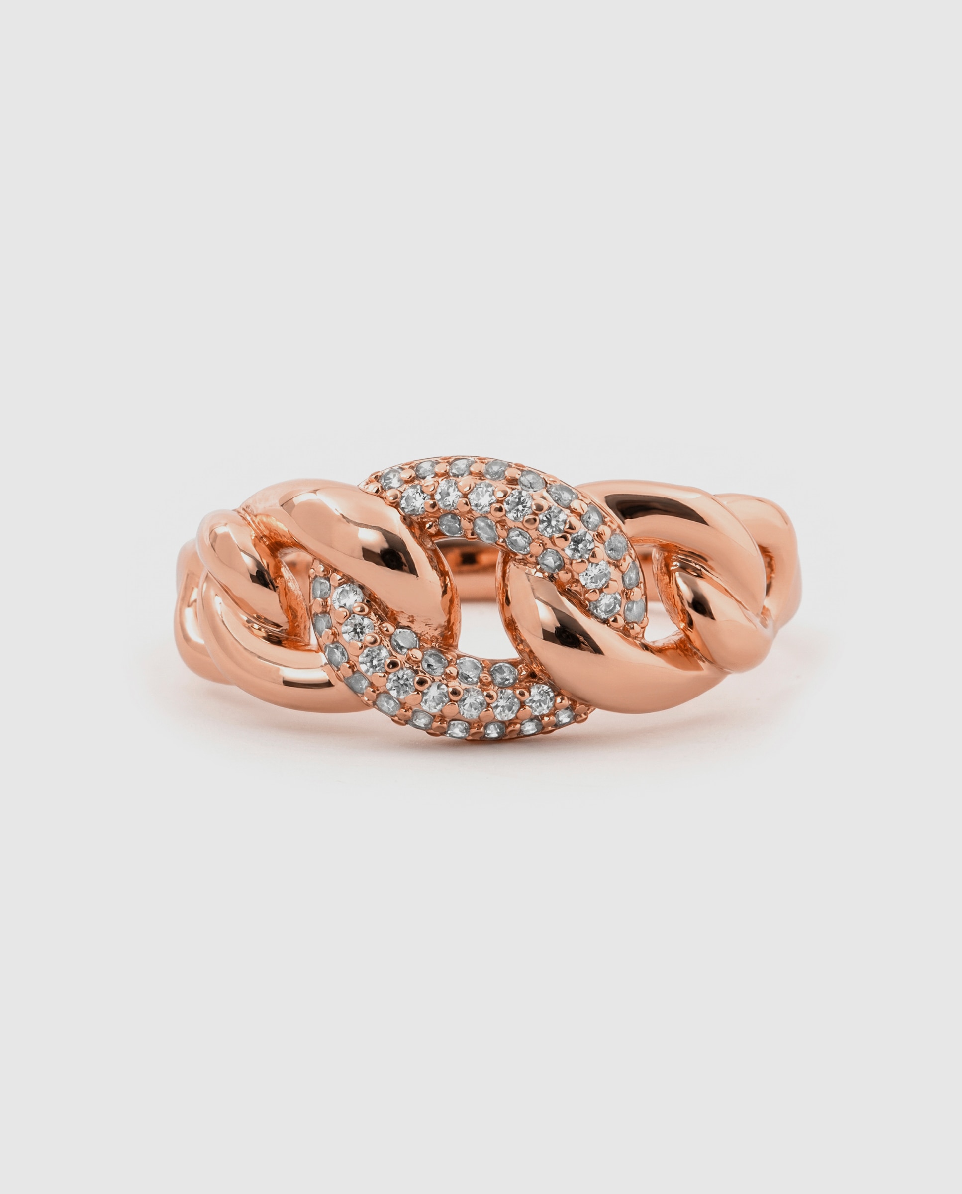 Anel Special Edition Acabado em Ouro Rosa de 18k com Zirconita Brilhante Rosa-6