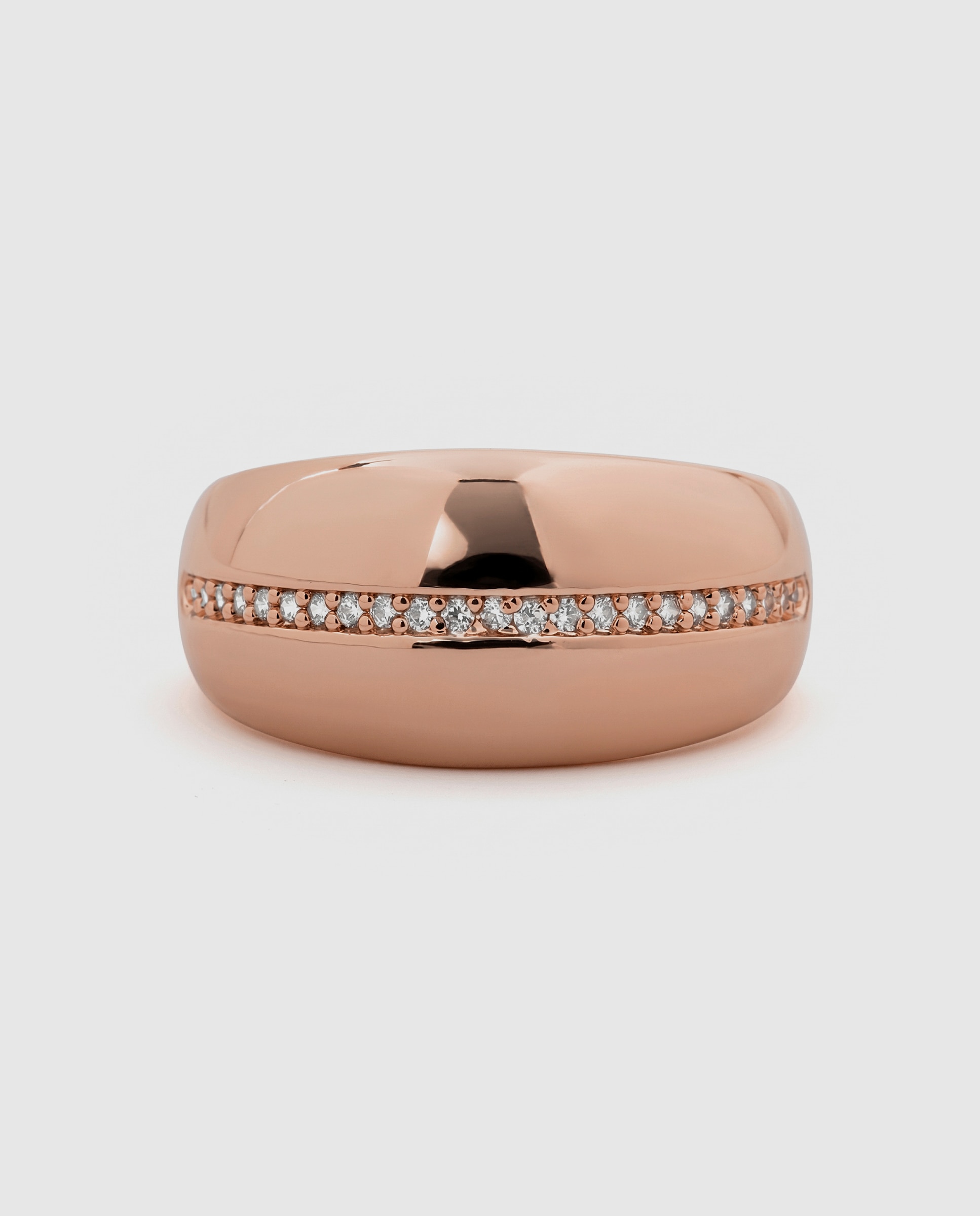Anel Special Edition Acabado em Ouro Rosa 18k com Zirconita Brilhante Rosa-6