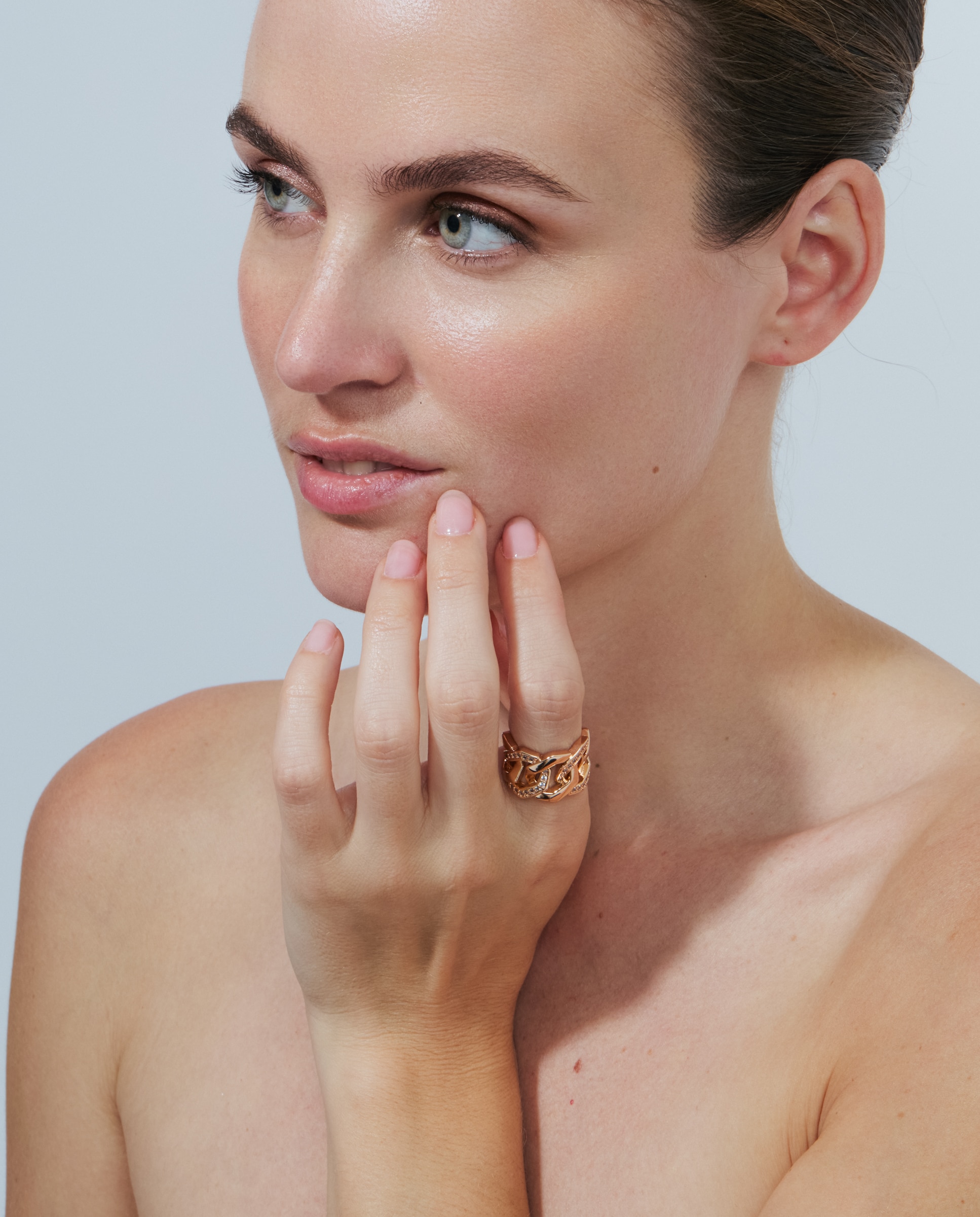 Anel Special Edition Acabado em Ouro Rosa de 18k com Zirconita Brilhante Rosa-2