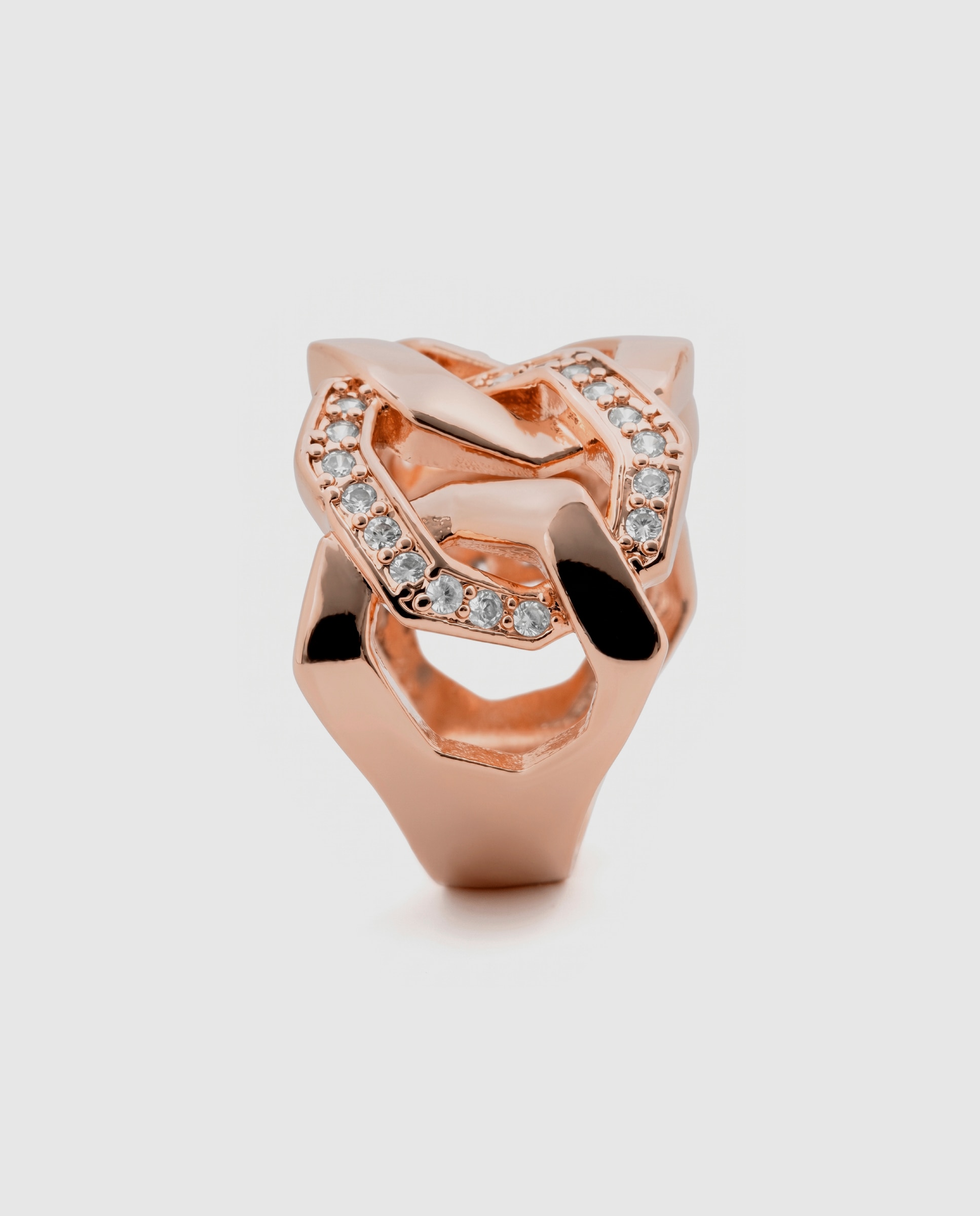 Anel Special Edition Acabado em Ouro Rosa de 18k com Zirconita Brilhante Rosa-3