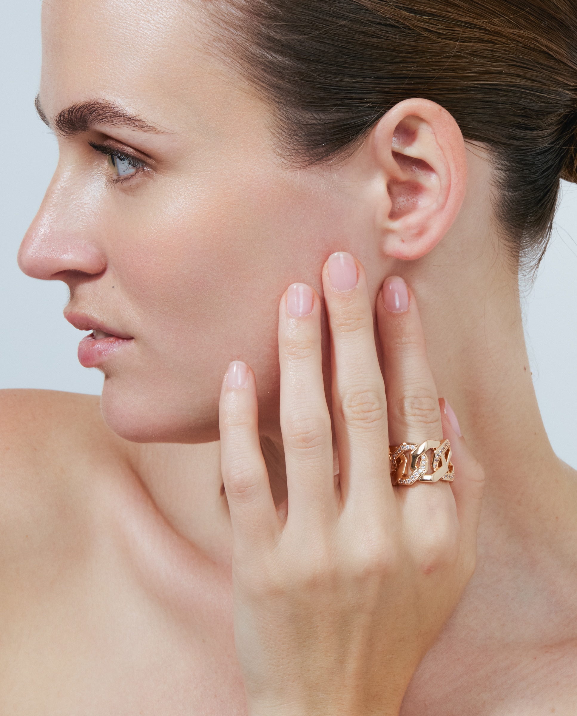 Anel Special Edition Acabado em Ouro Rosa de 18k com Zirconita Brilhante Rosa-5