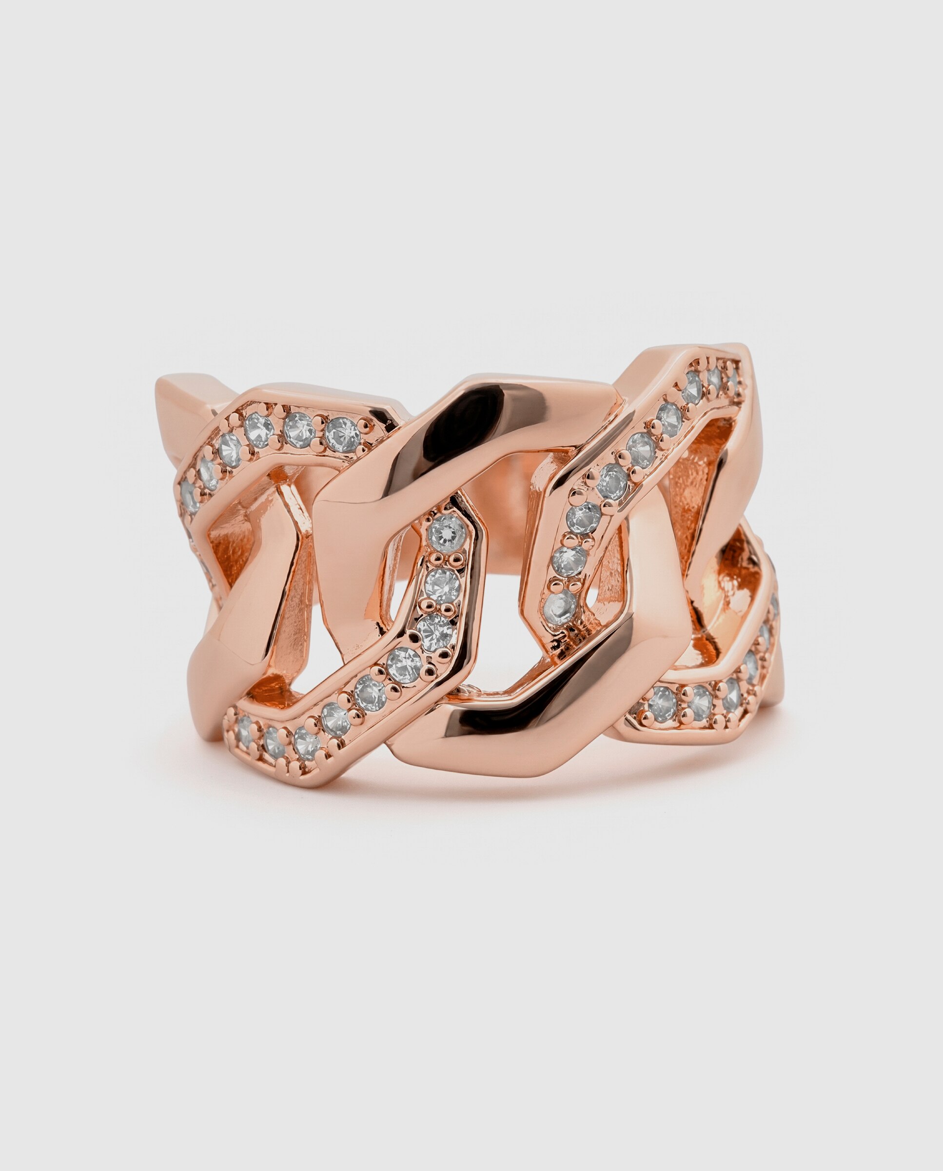 Anel Special Edition Acabado em Ouro Rosa de 18k com Zirconita Brilhante Rosa-6