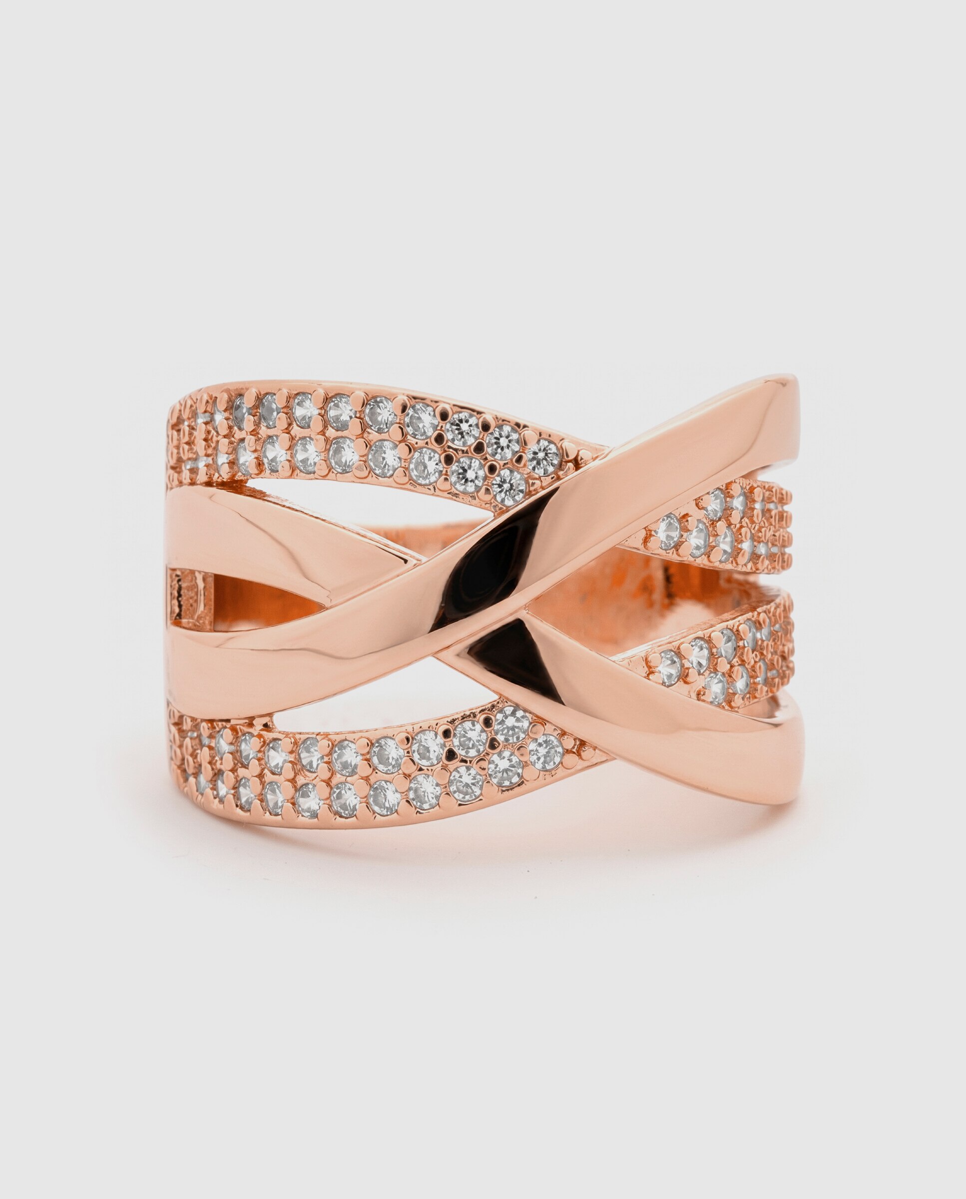 Anel Special Edition Acabado em Ouro Rosa de 18k com Zirconita Brilhante Rosa-6