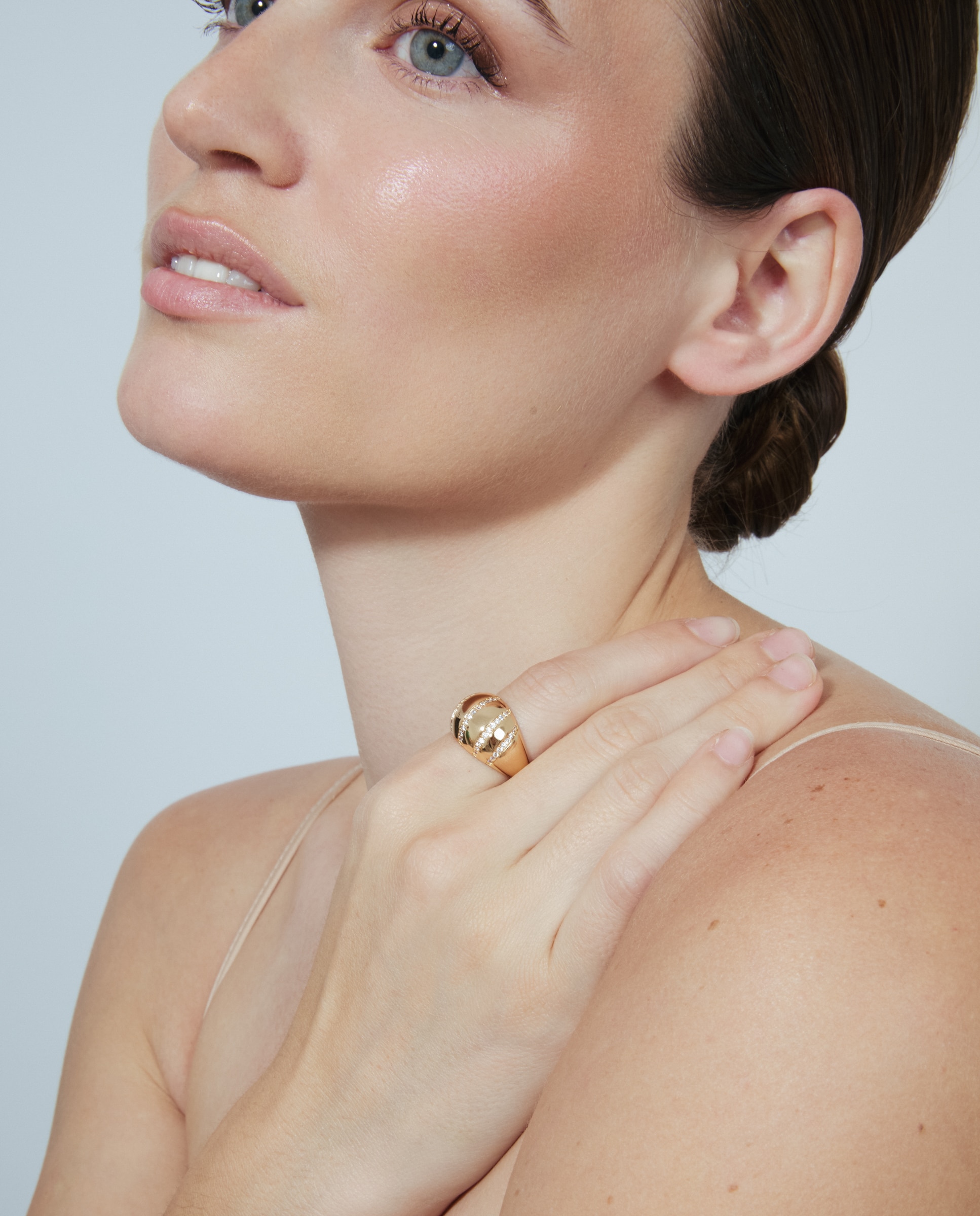 Anel Special Edition Acabado em Ouro Rosa 18k com Zirconita Brilhante Rosa-5