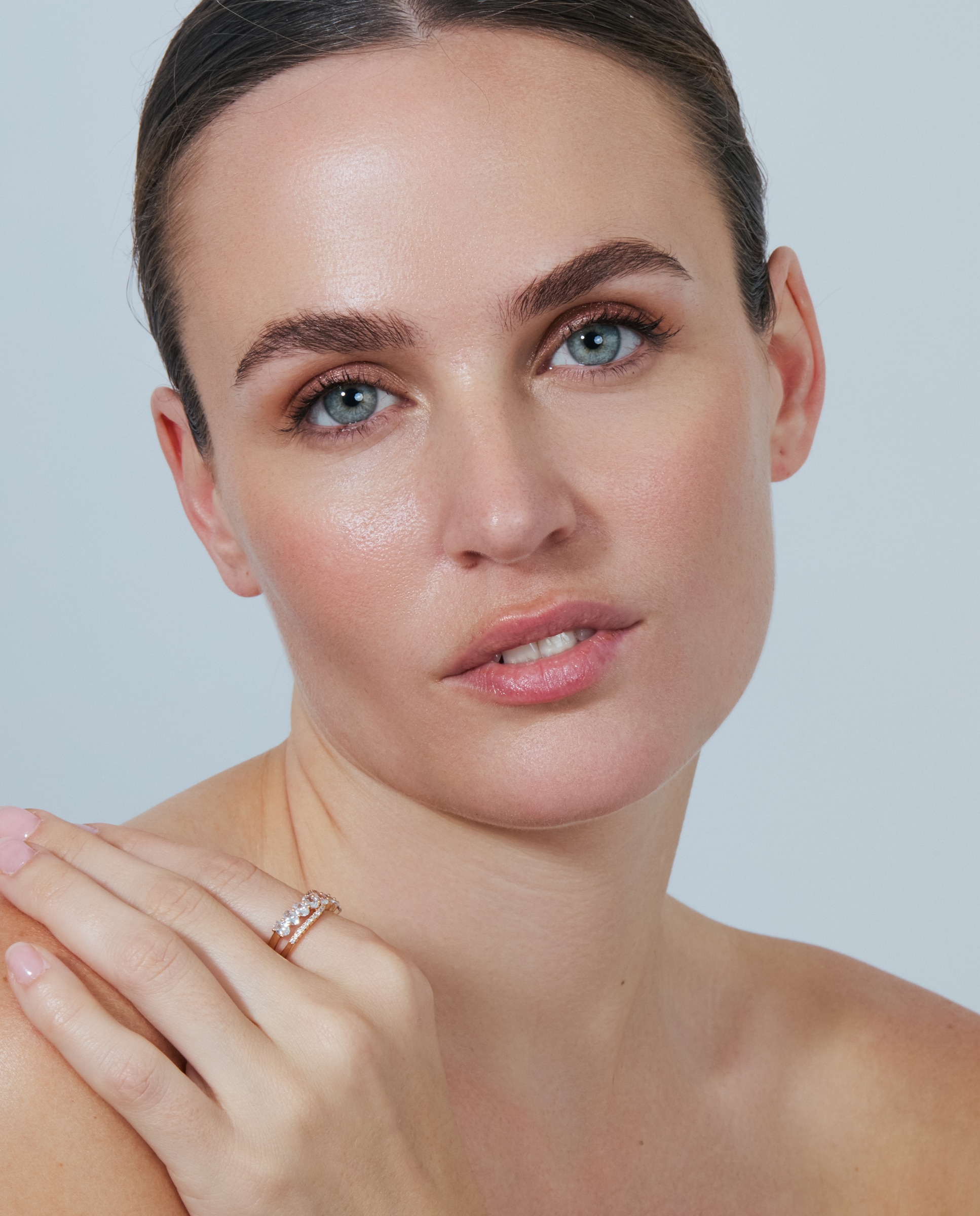 Anel Special Edition Acabado em Ouro Rosa de 18k com Zirconita Brilhante Rosa-2