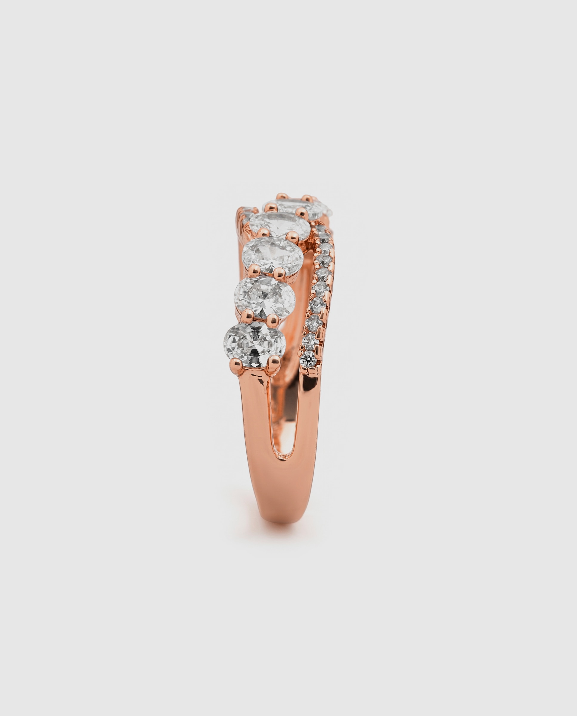 Anel Special Edition Acabado em Ouro Rosa de 18k com Zirconita Brilhante Rosa-3