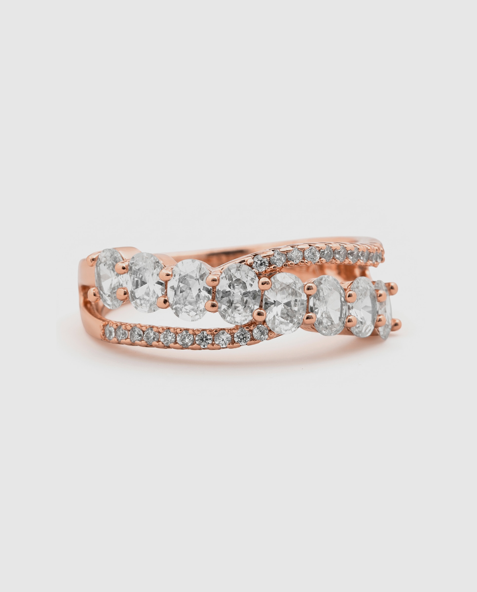 Anel Special Edition Acabado em Ouro Rosa de 18k com Zirconita Brilhante Rosa-6