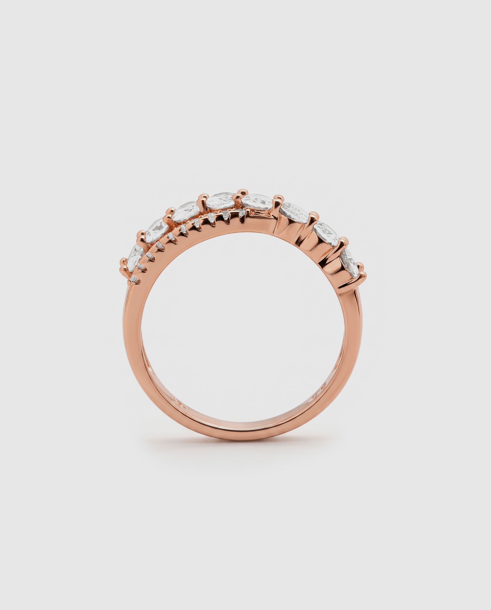 Anel Special Edition Acabado em Ouro Rosa de 18k com Zirconita Brilhante Rosa-7