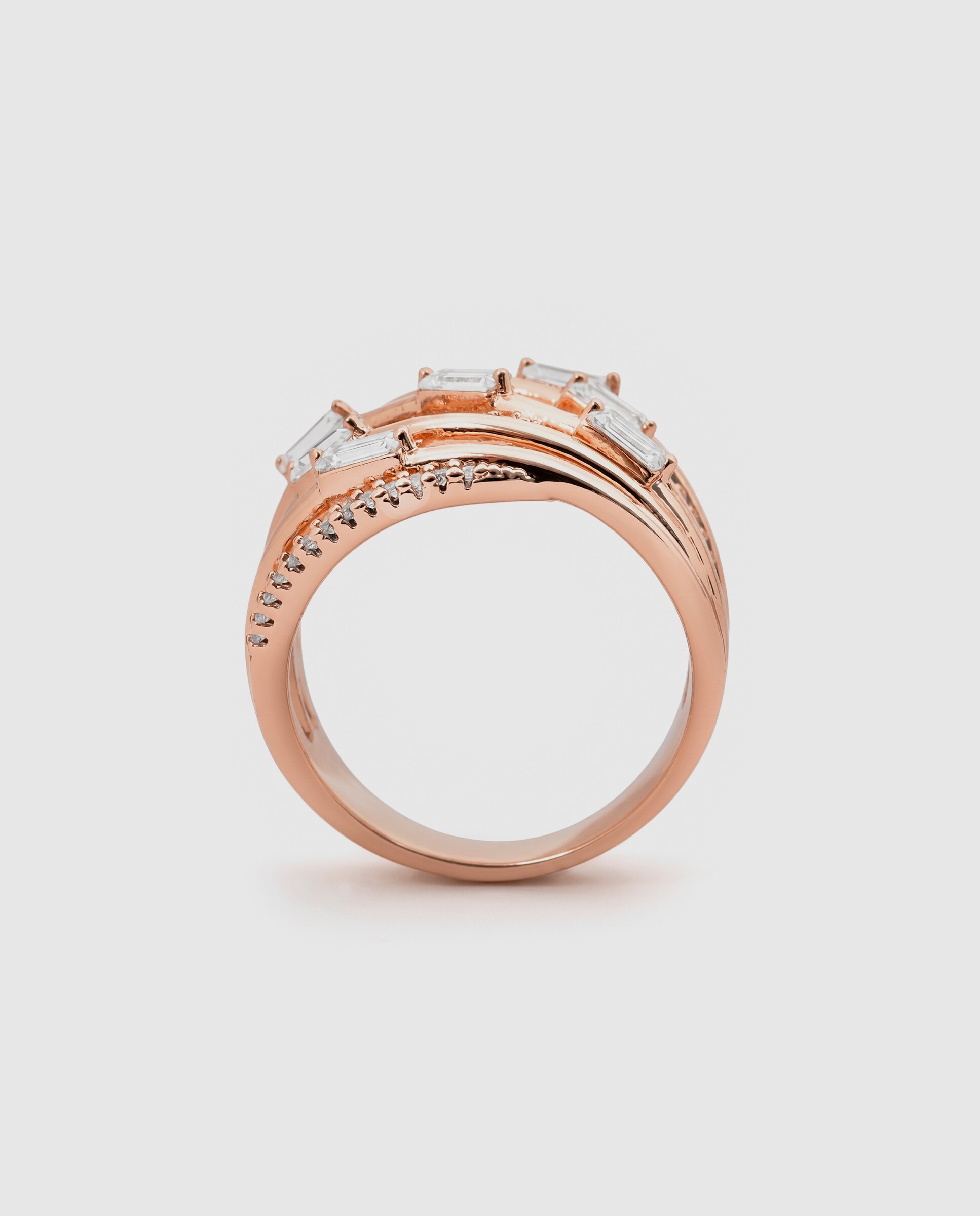 Anel Special Edition Acabado em Ouro Rosa de 18k com Zirconita Brilhante Rosa-7