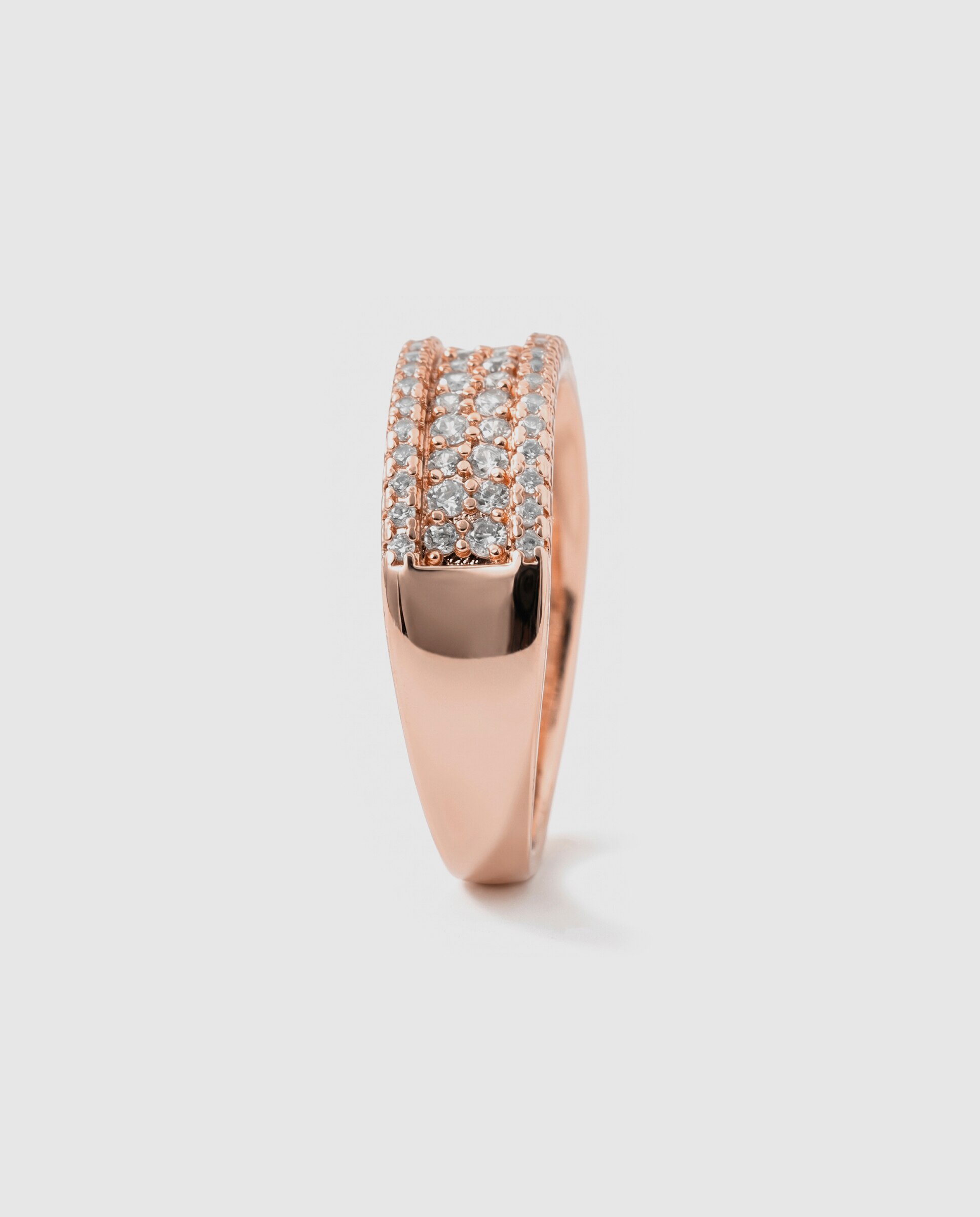 Anel Special Edition Acabado em Ouro Rosa de 18k com Zirconita Brilhante Rosa-3