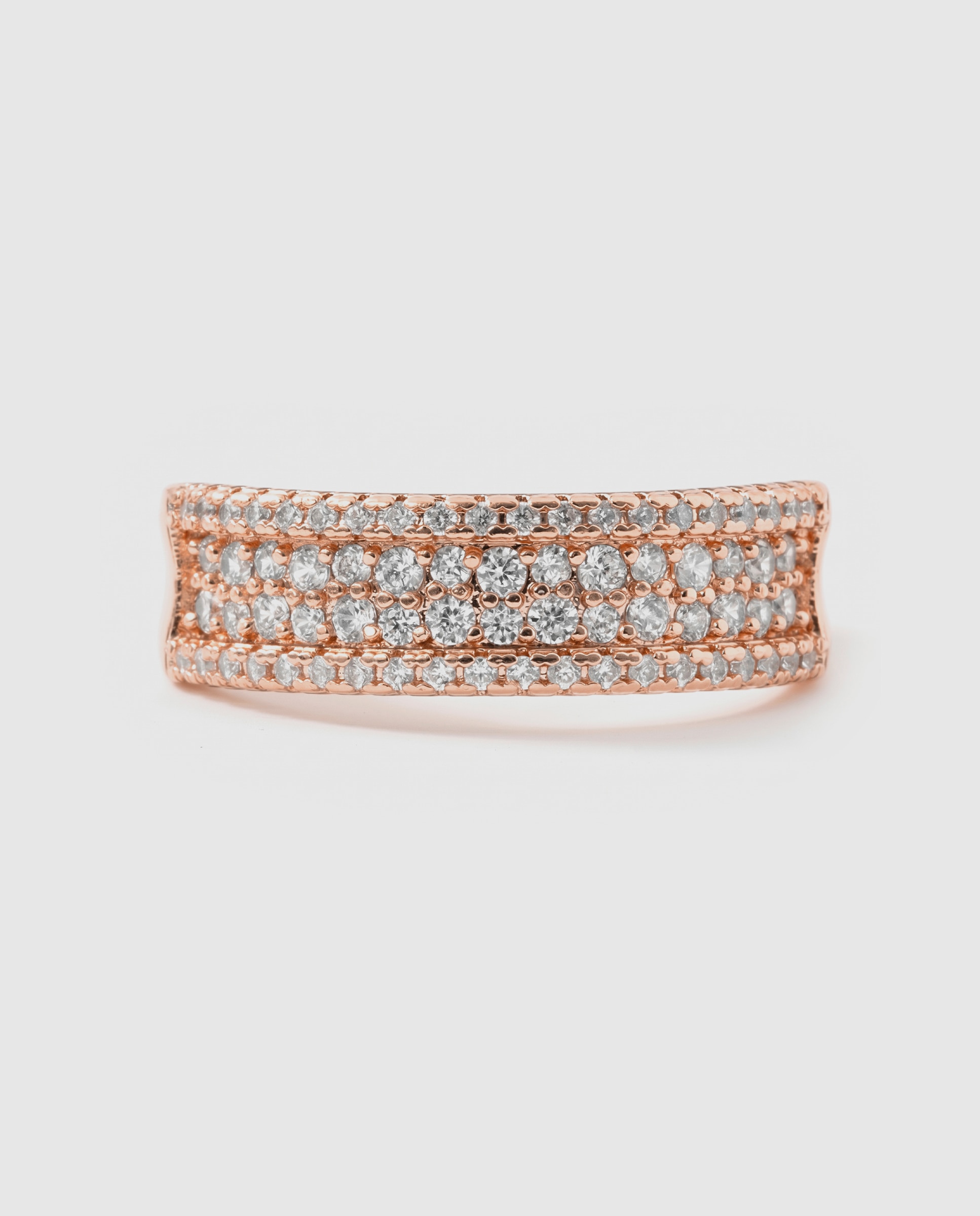Anel Special Edition Acabado em Ouro Rosa de 18k com Zirconita Brilhante Rosa-6