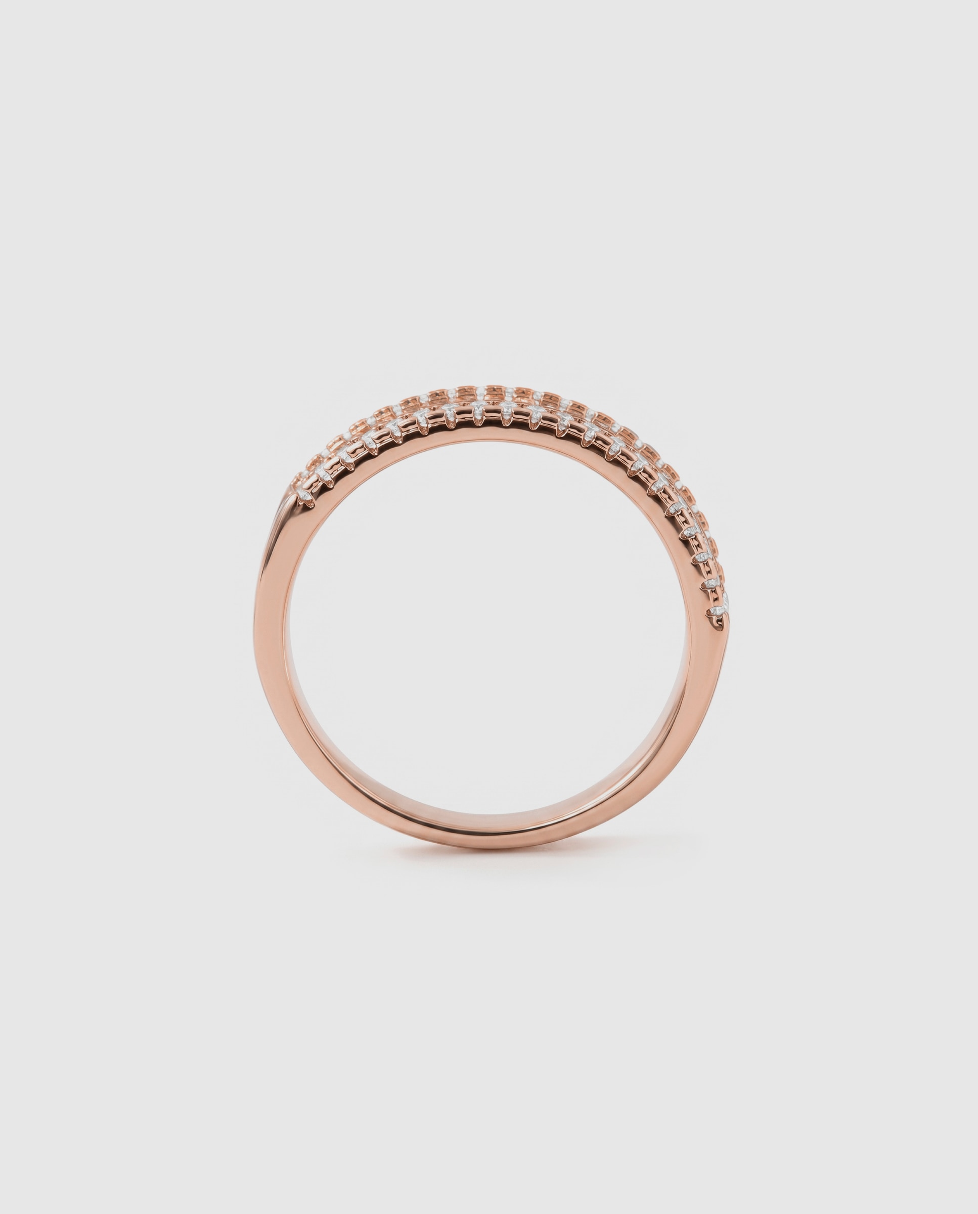 Anel Special Edition Acabado em Ouro Rosa de 18k com Zirconita Brilhante Rosa-7
