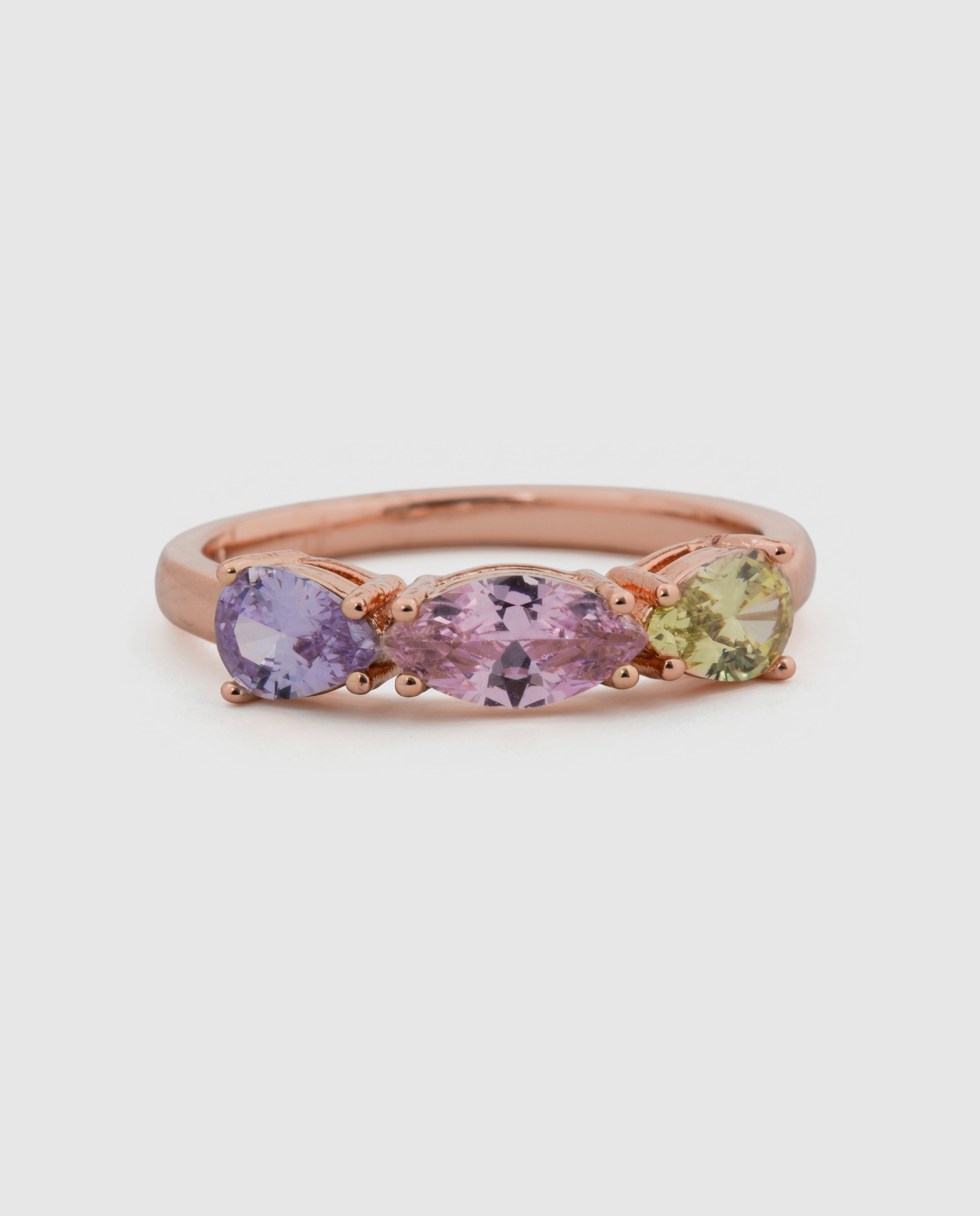 Anel Special Edition com Acabamento em Ouro Rosa 18k e Zirconita Multicolor-6