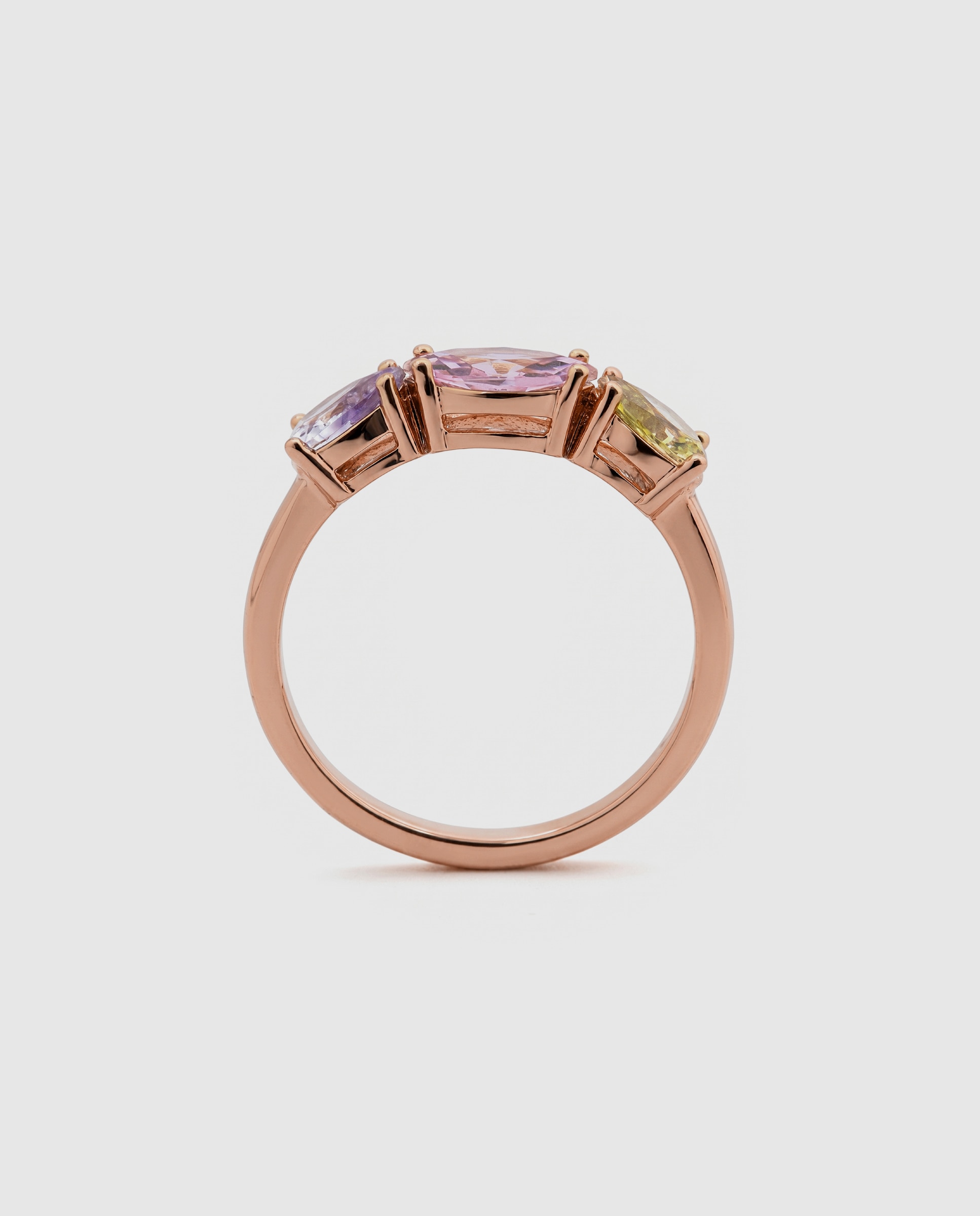 Anel Special Edition com Acabamento em Ouro Rosa 18k e Zirconita Multicolor-7