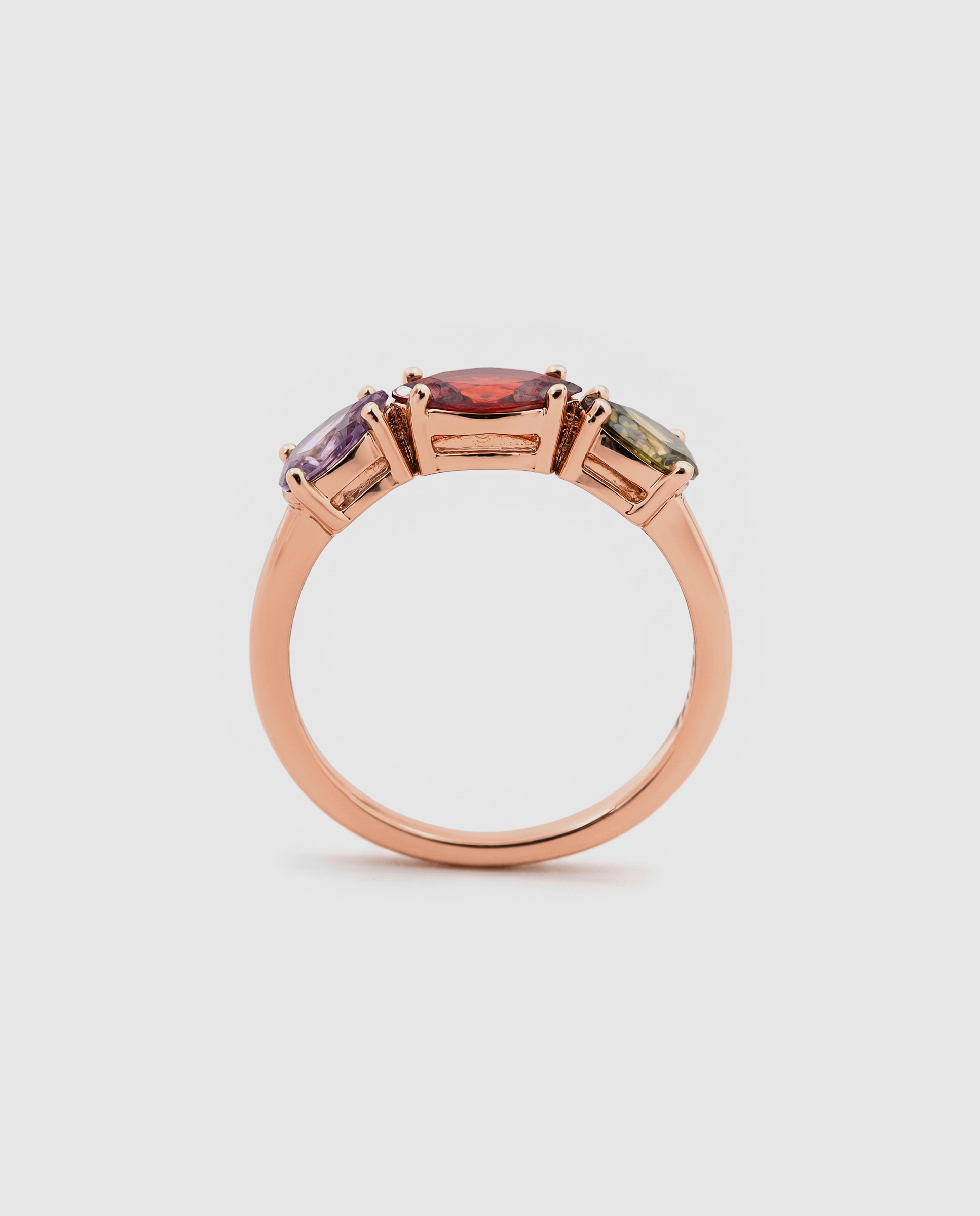 Anel Special Edition Acabado em Ouro Rosa de 18k com Zirconita Multicolor-7