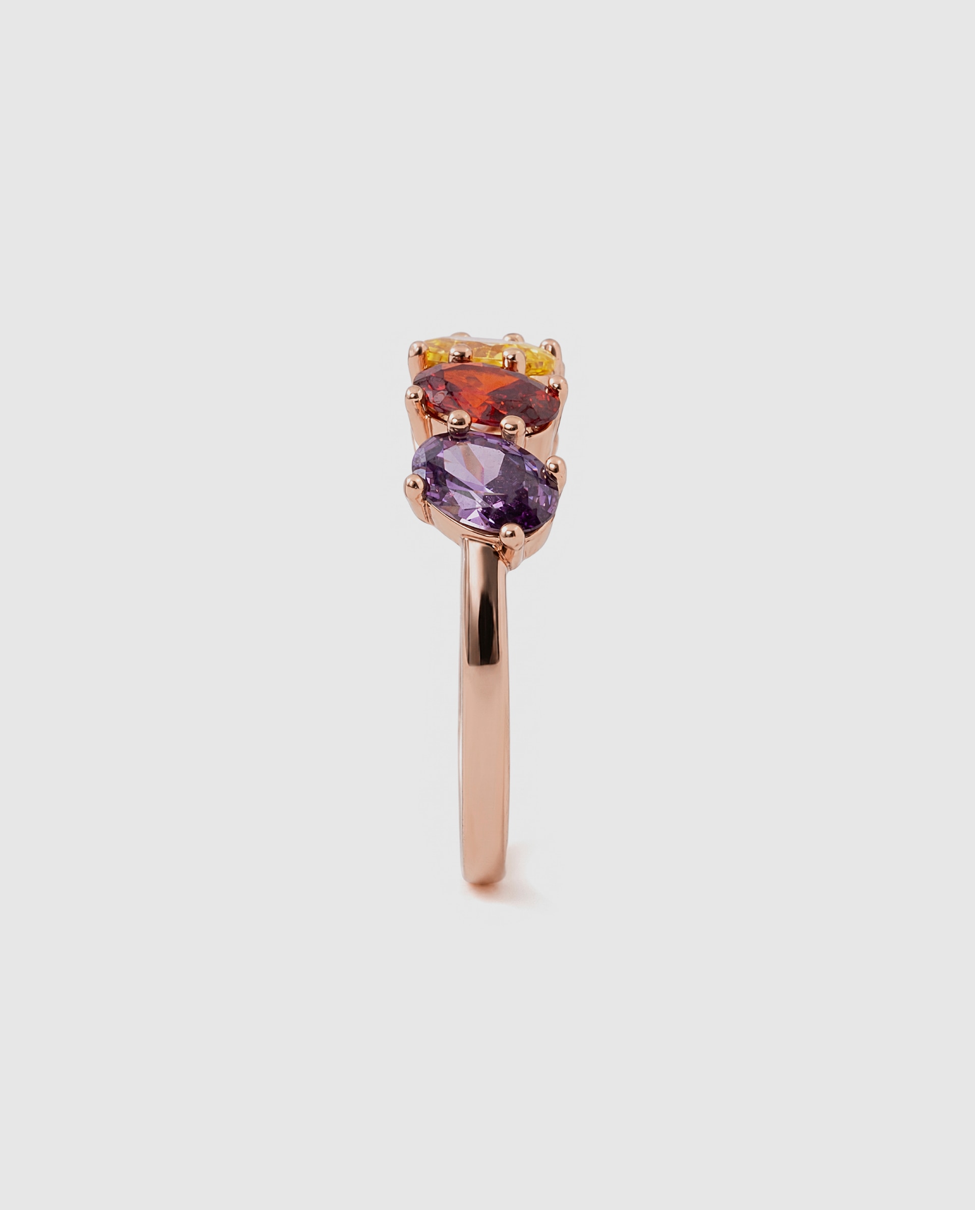 Anel Special Edition Acabado em Ouro Rosa de 18k com Zirconita Multicolor-3