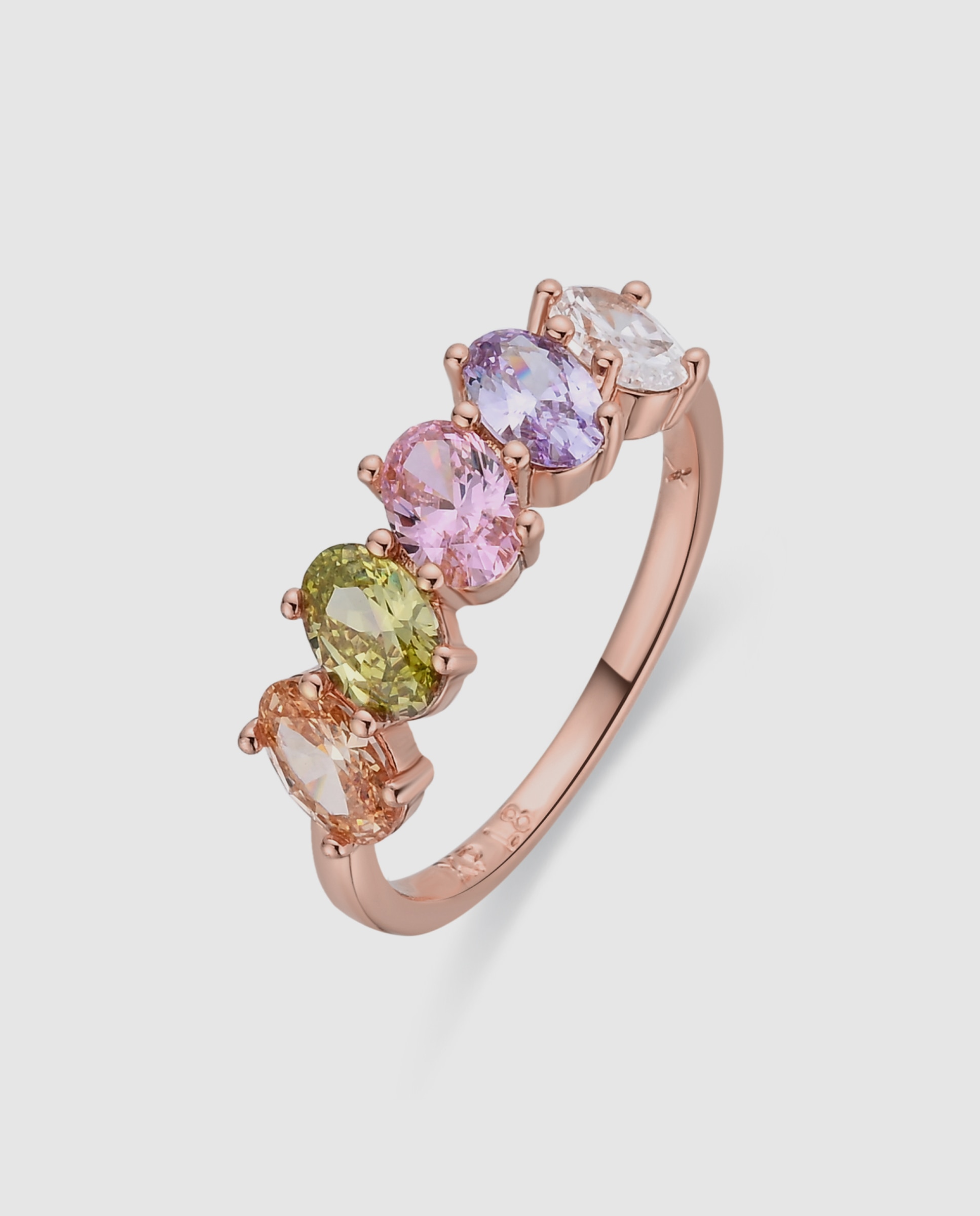 Imagem 0 de Anel Special Edition com Acabamento em Ouro Rosa de 18k e Zirconita Multicolor