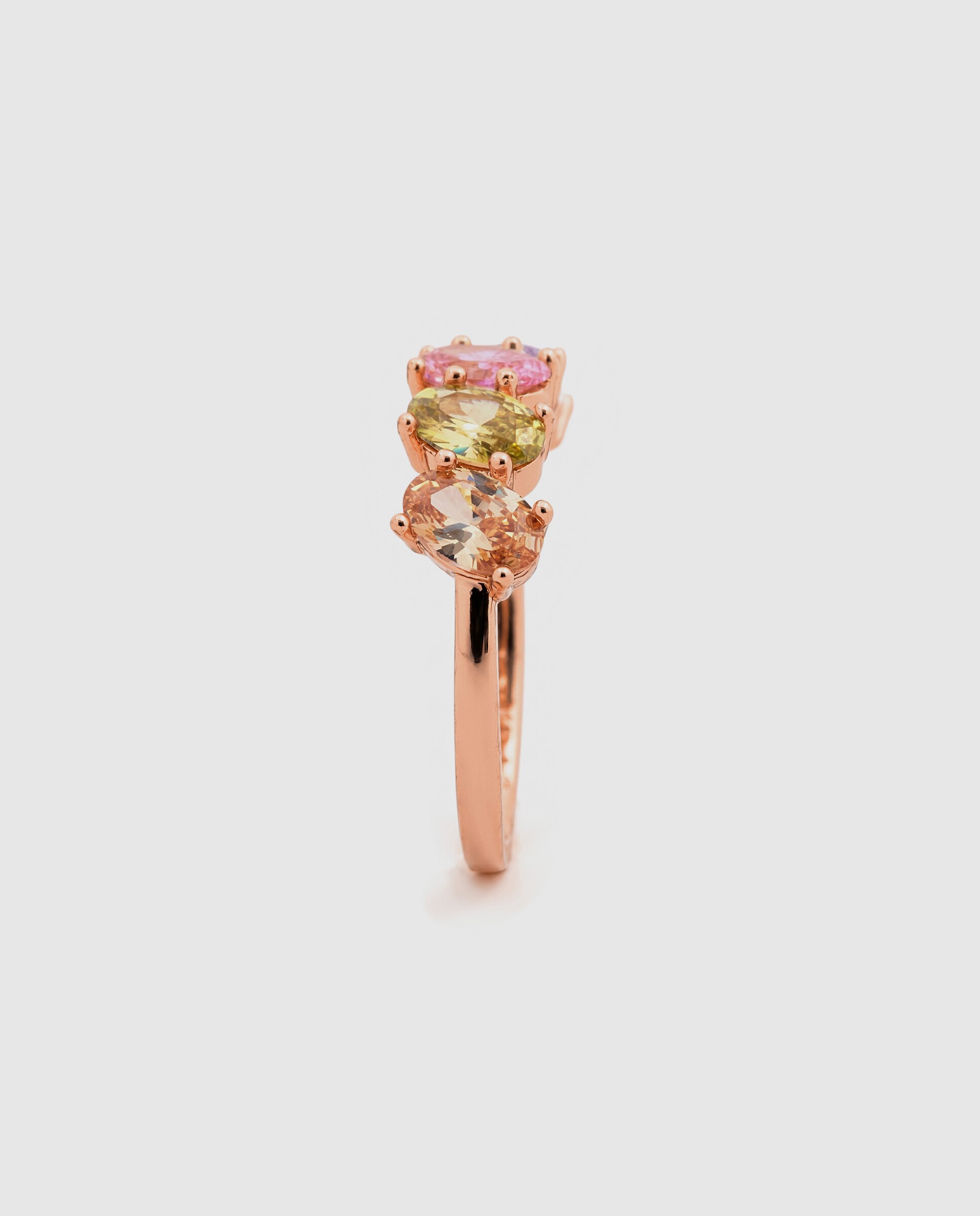 Anel Special Edition Acabado em Ouro Rosa de 18k com Zirconita Multicolor-3
