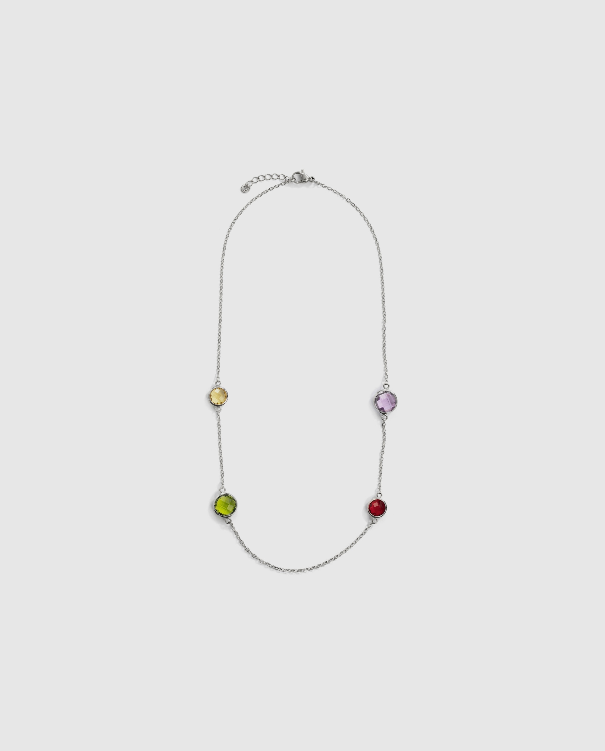 Colar Special Edition com Acabamento em Ródio e Zirconita Multicolor-3