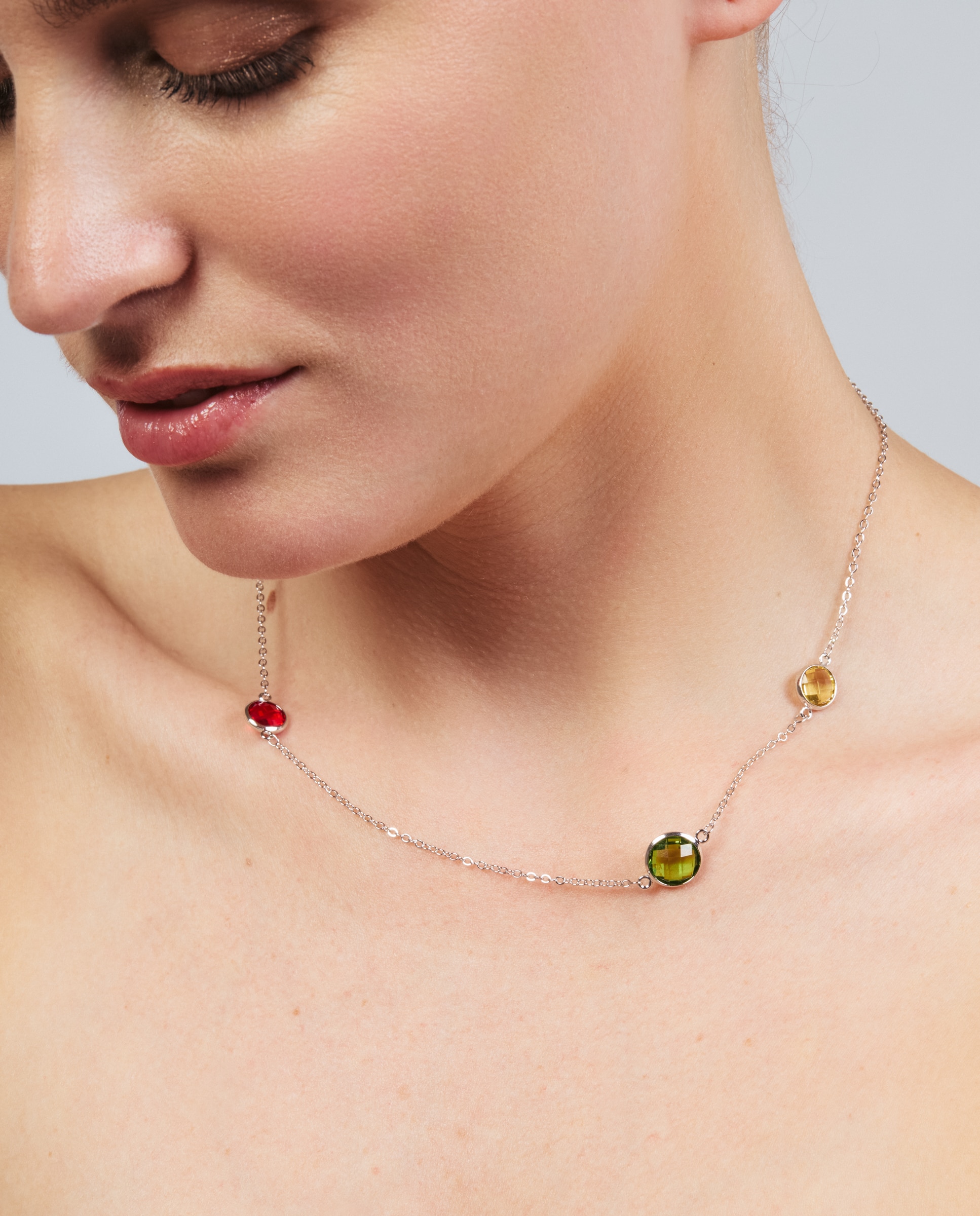 Colar Special Edition com Acabamento em Ródio e Zirconita Multicolor-4