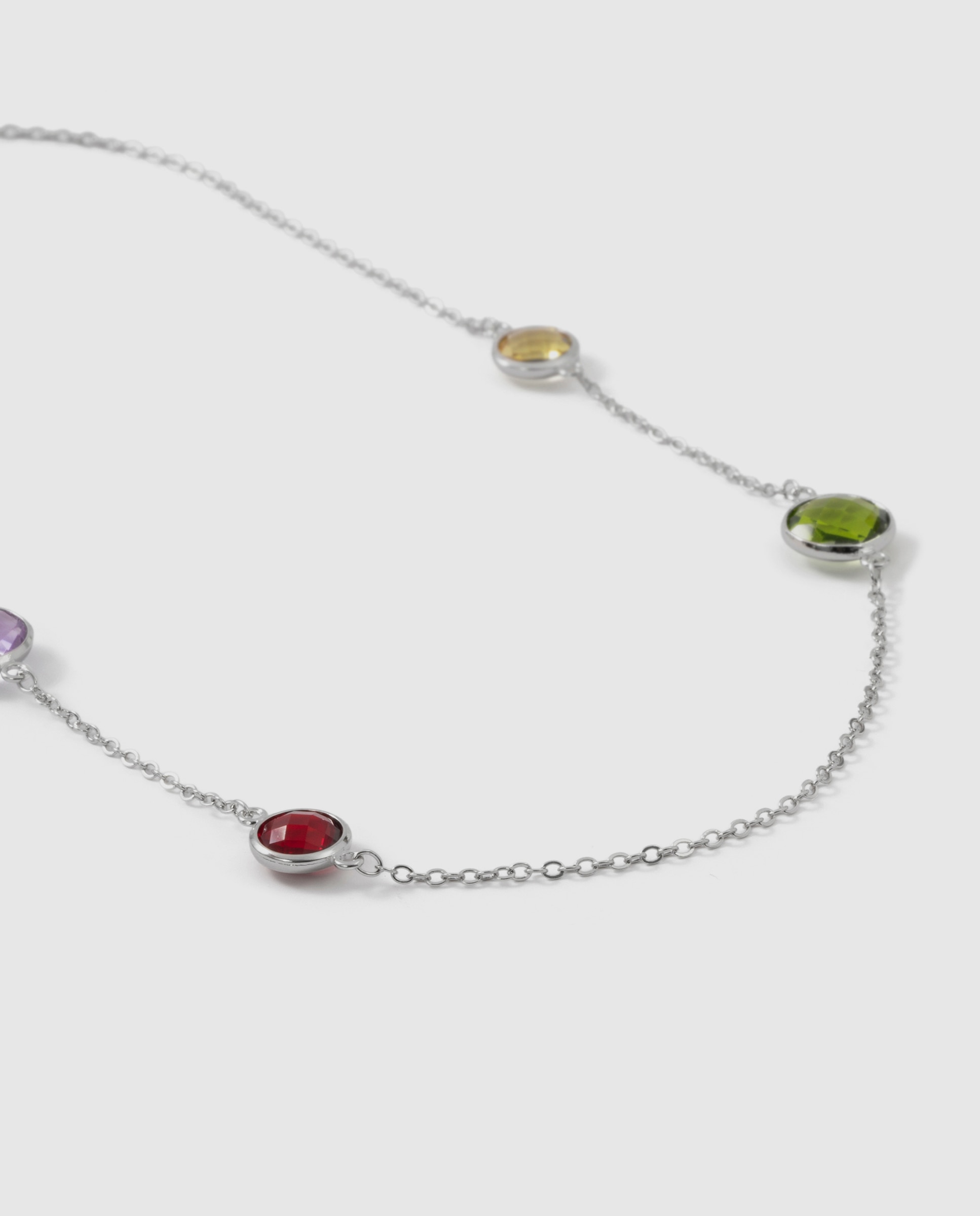 Colar Special Edition com Acabamento em Ródio e Zirconita Multicolor-6
