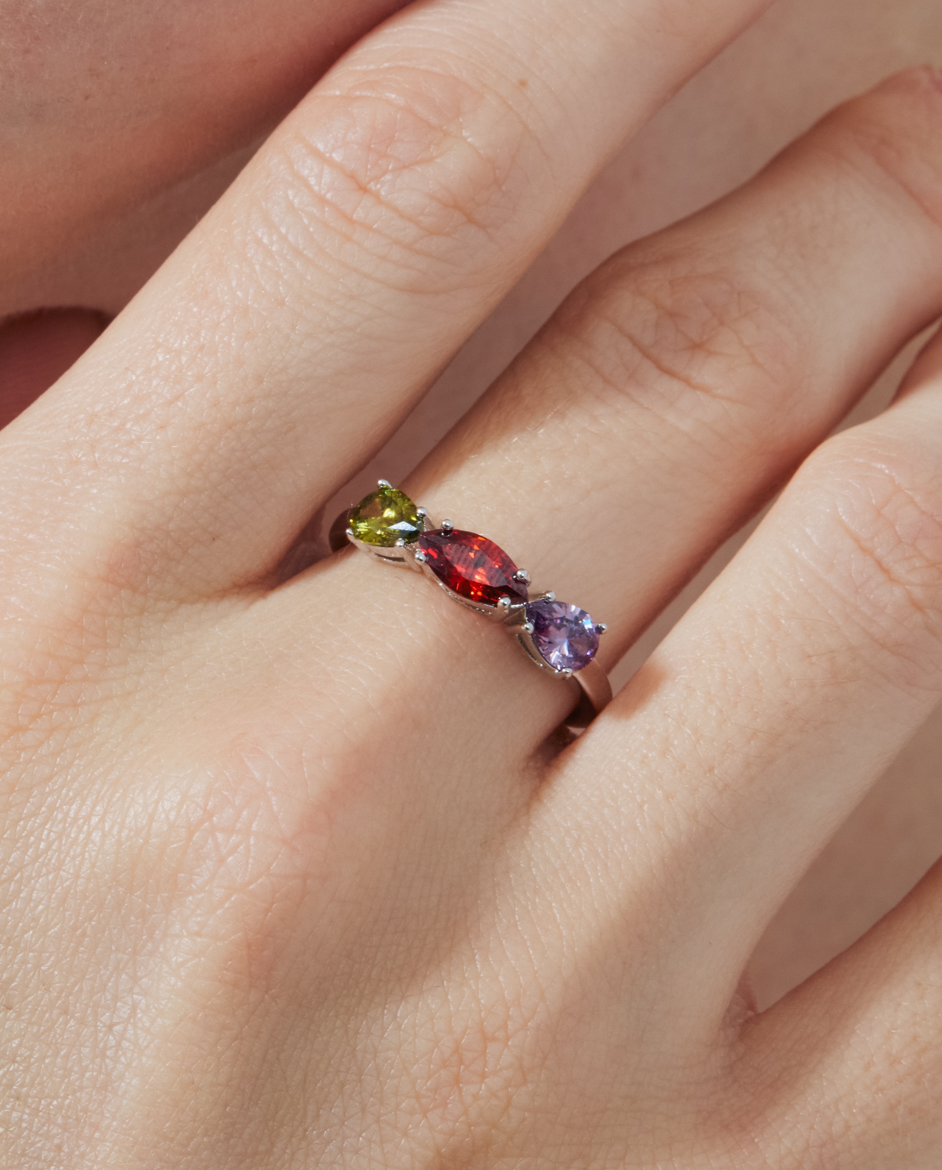 Anel Special Edition com Acabamento em Ródio e Zirconita Multicolor-4