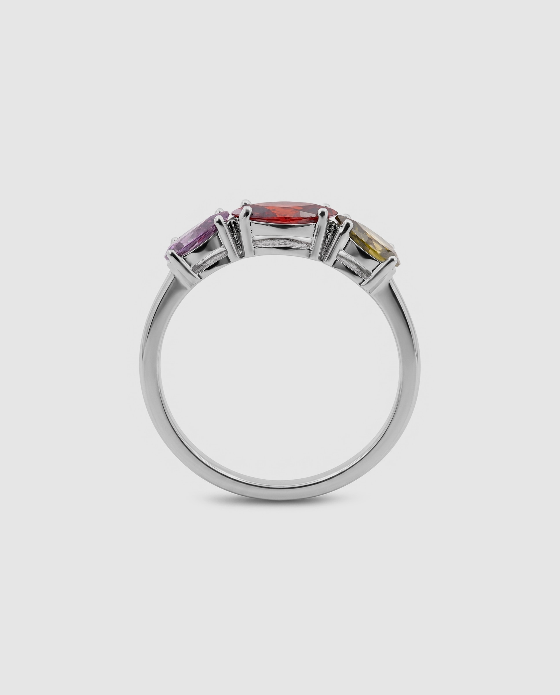 Anel Special Edition com Acabamento em Ródio e Zirconita Multicolor-7