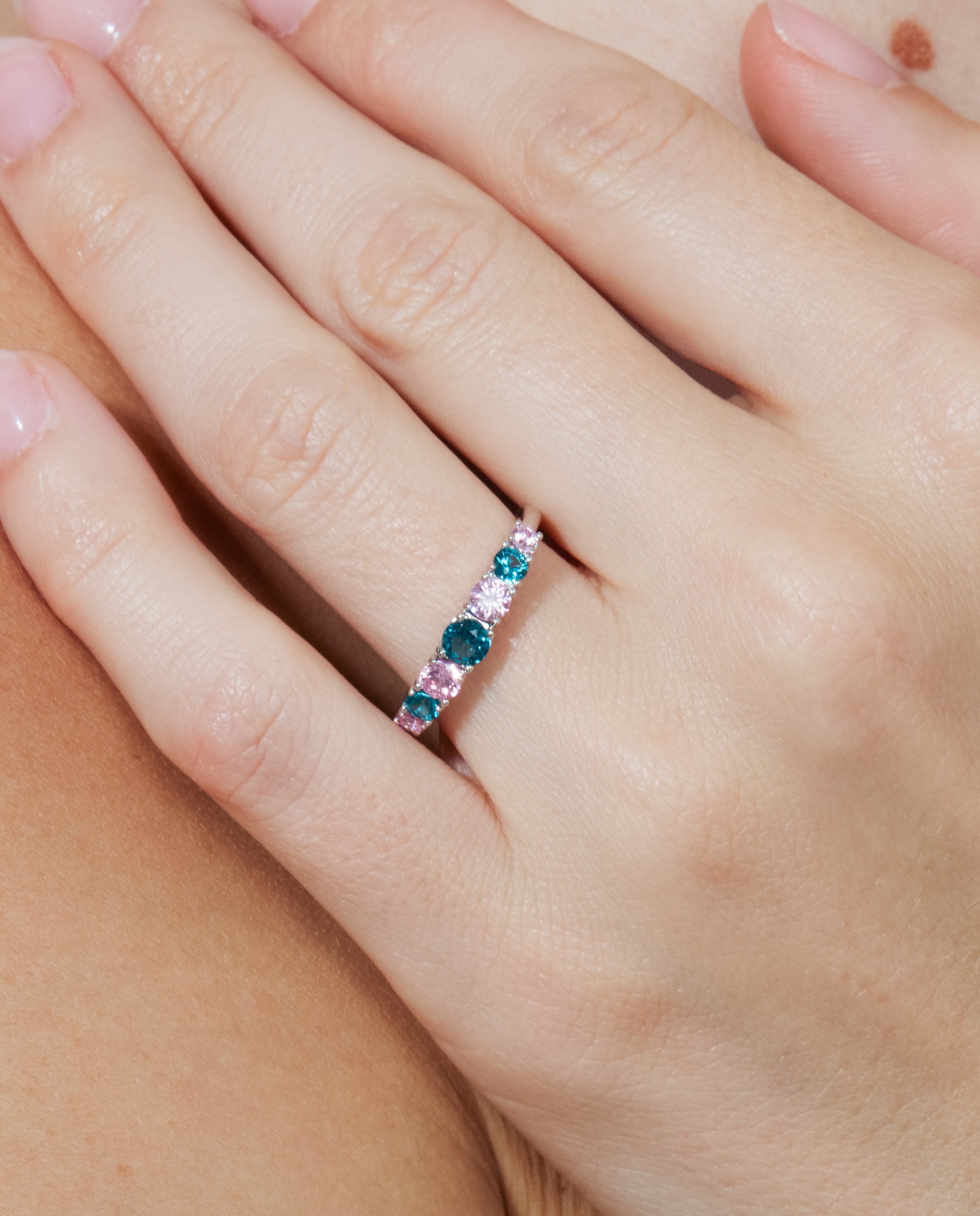 Anel Special Edition com Acabamento em Ródio e Zirconita Multicolor-4