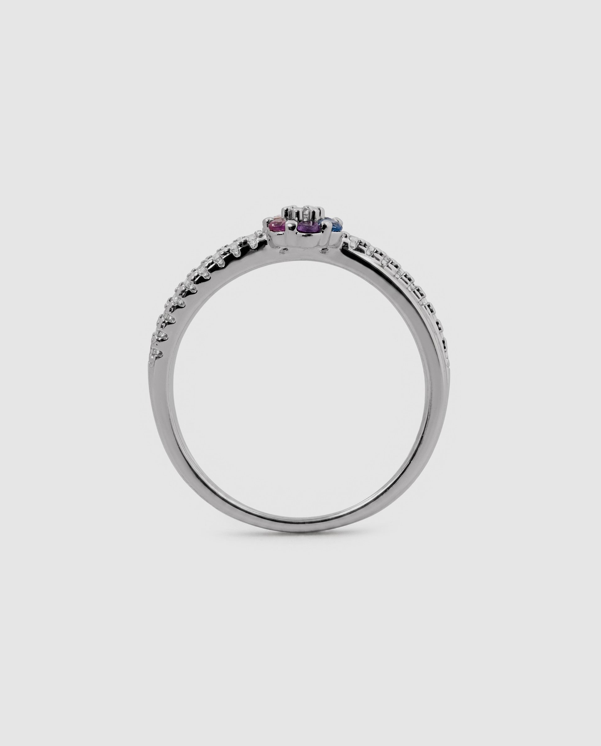 Anel Special Edition com Acabamento em Ródio e Zirconita Multicolor-7