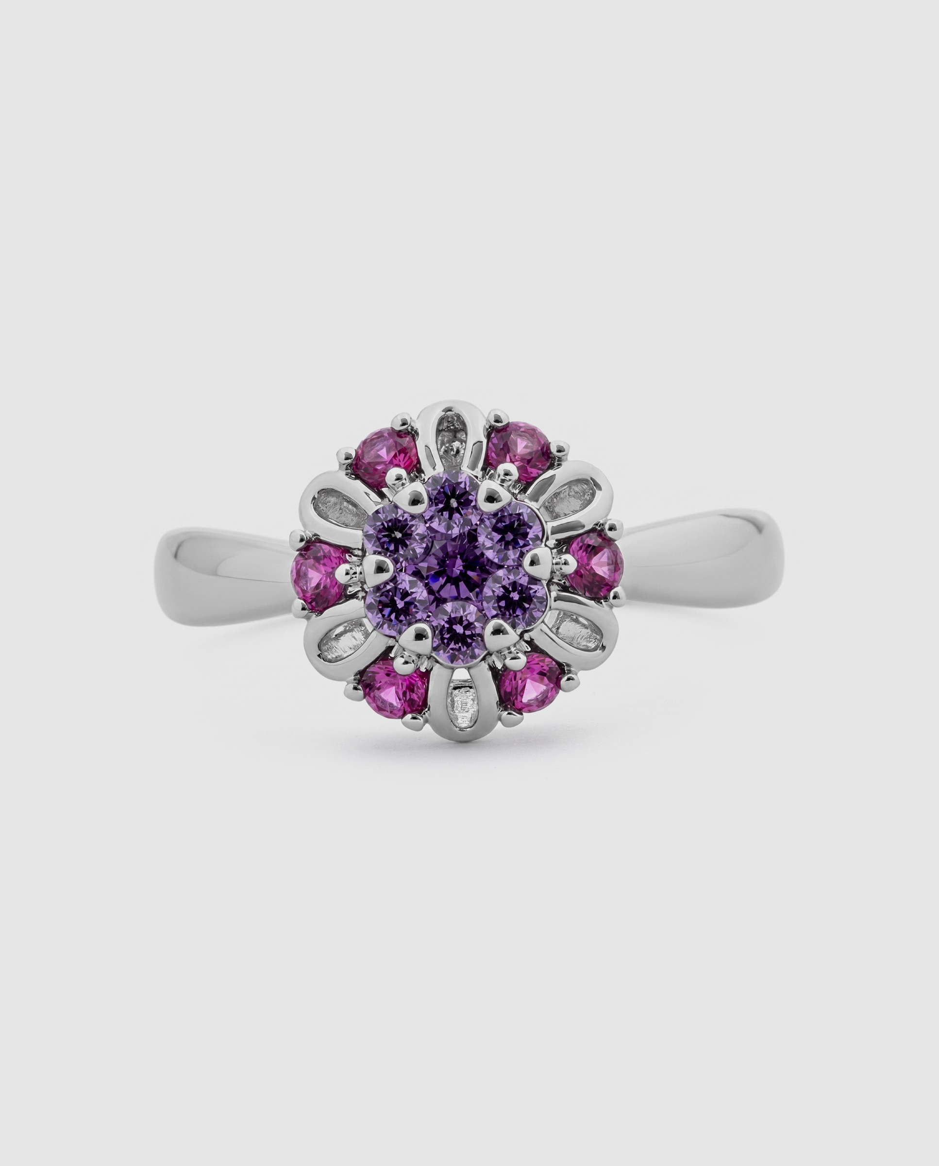 Anel Special Edition com Acabamento em Ródio e Zirconita Multicolor-6