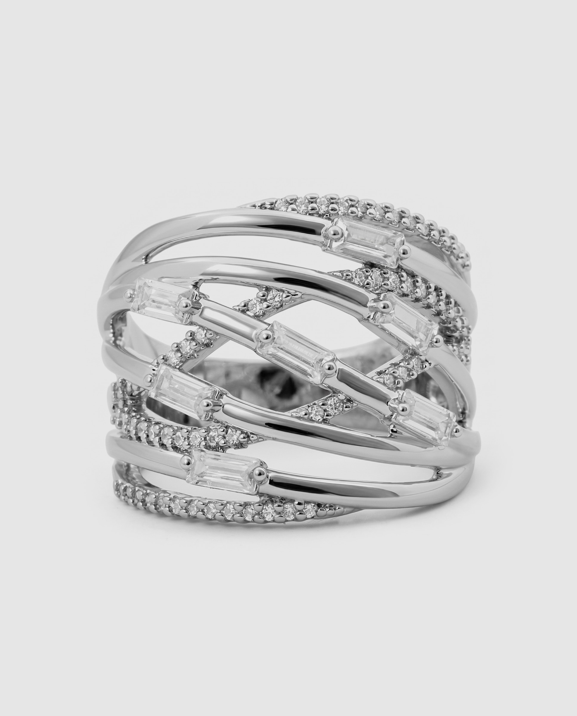 Anel Special Edition com Acabamento em Ródio e Zirconita Brilhante Prateado-6
