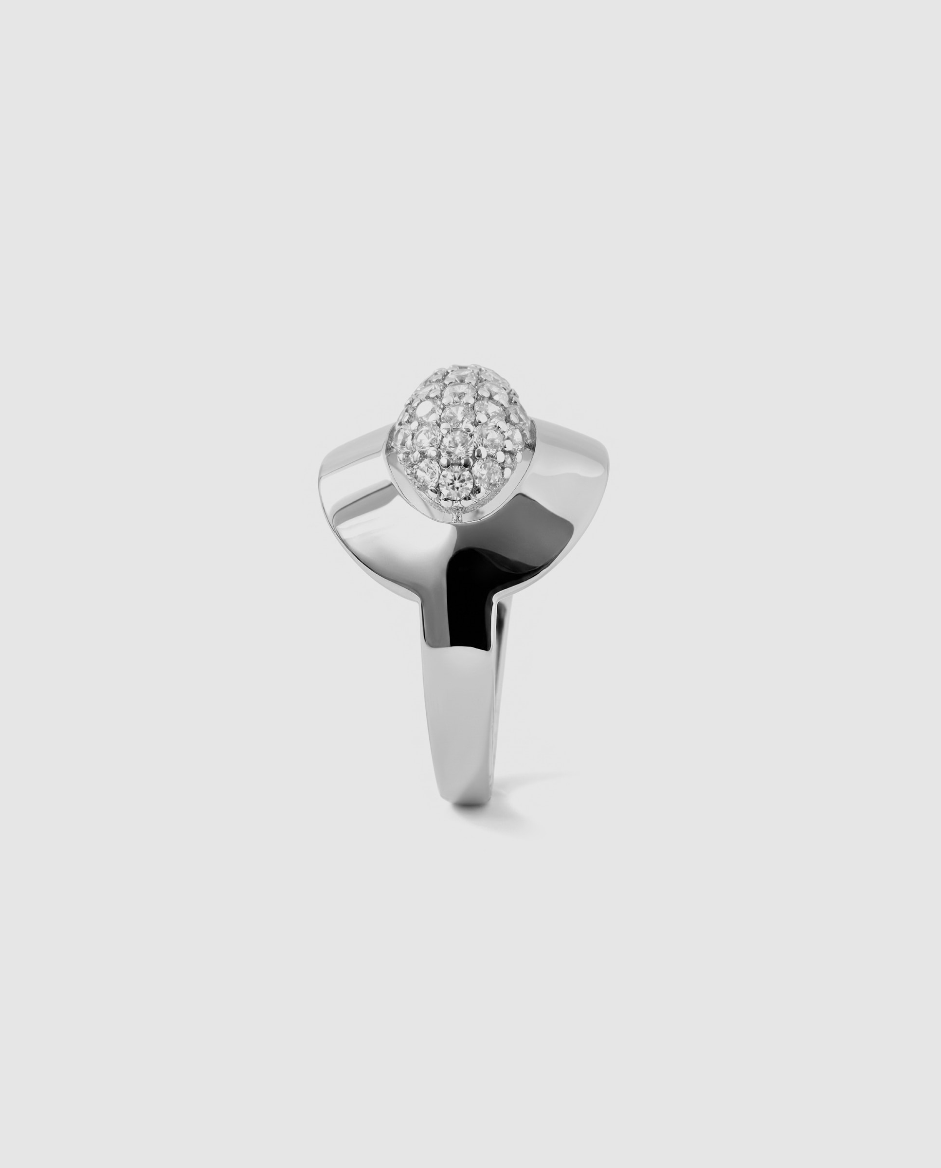 Anel Special Edition com Acabamento em Ródio e Zirconita Brilhante Prateado-3