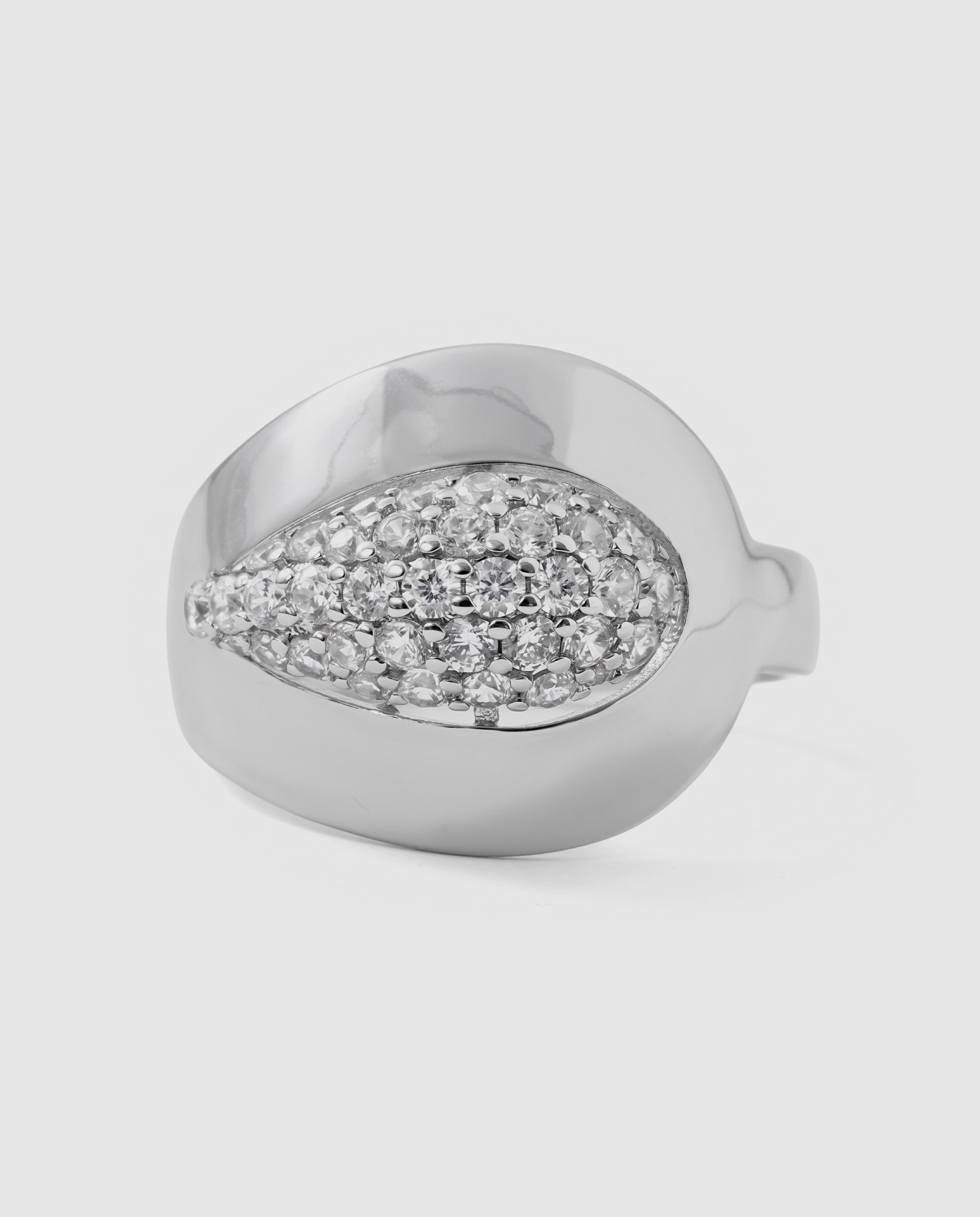 Anel Special Edition com Acabamento em Ródio e Zirconita Brilhante Prateado-6