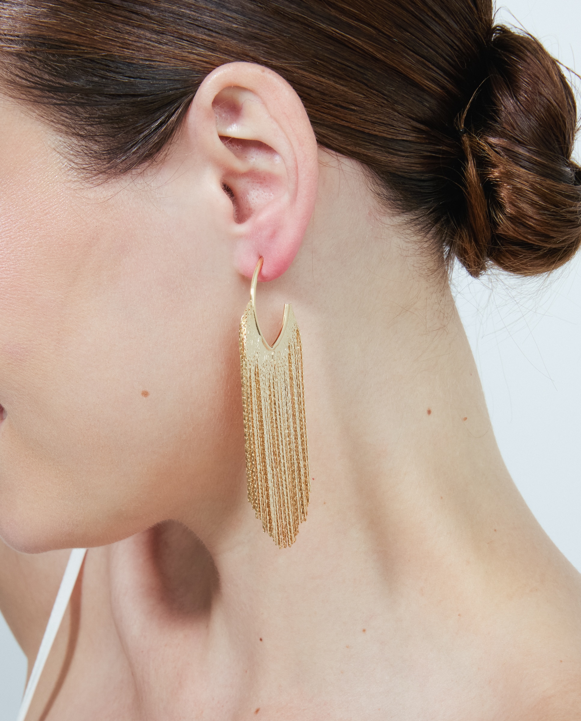Brincos Africa Acabados em Ouro Amarelo de 18k Dourado-4