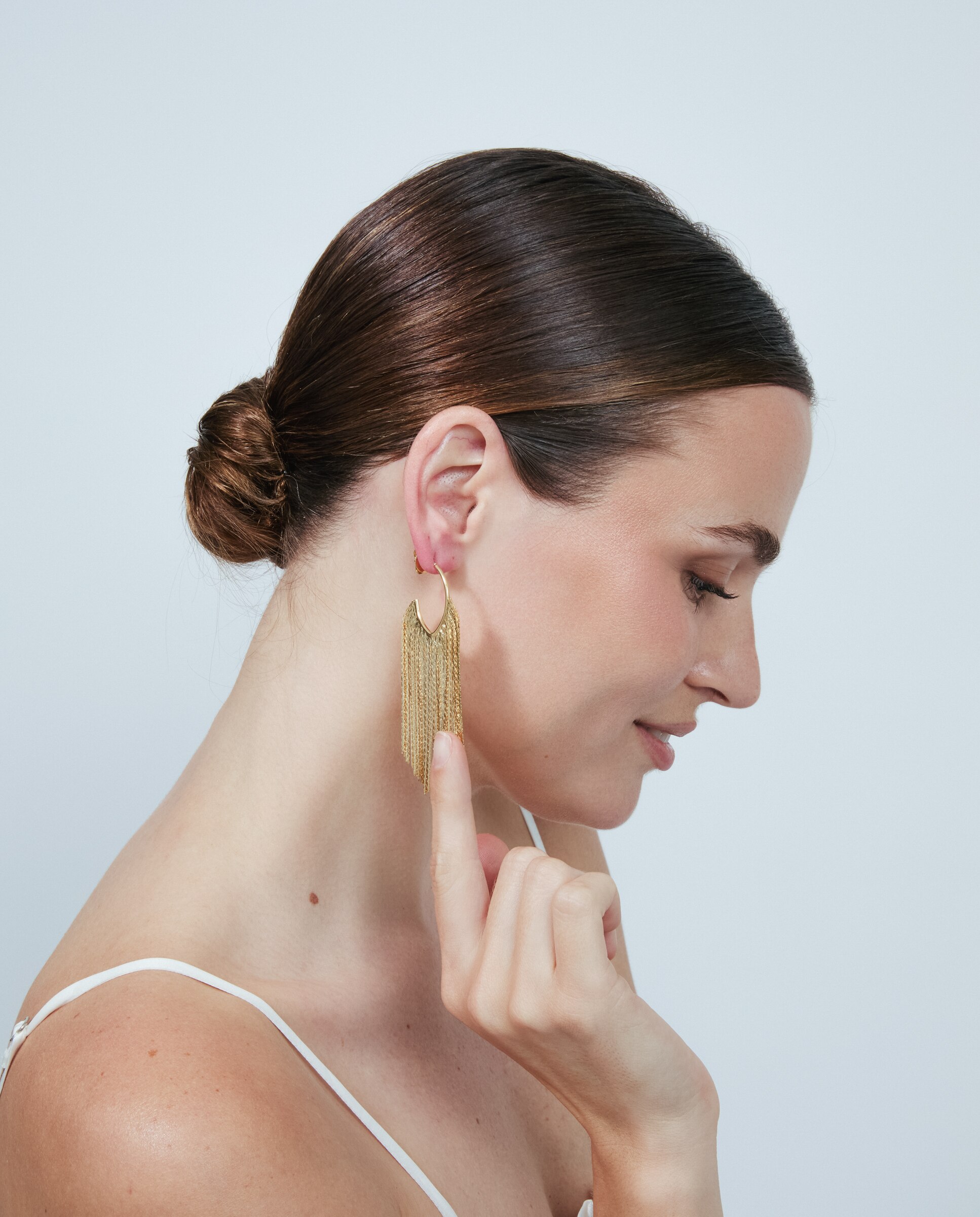 Brincos Africa Acabados em Ouro Amarelo de 18k Dourado-5