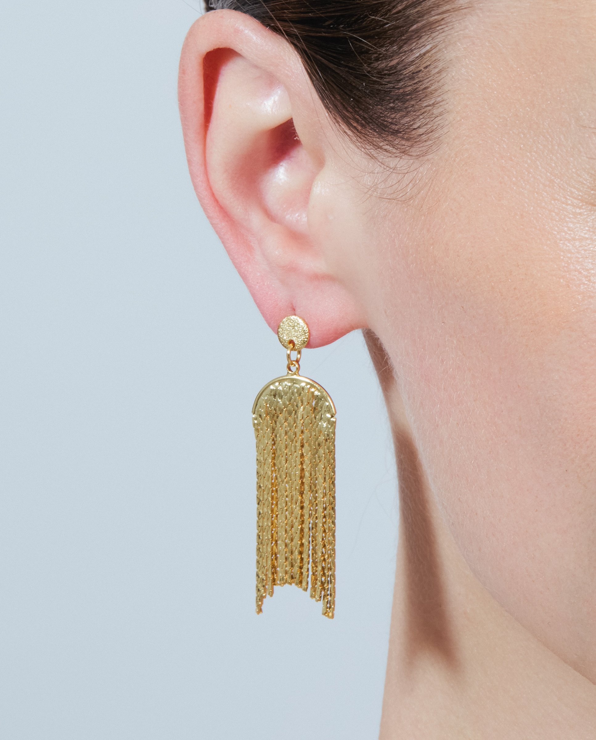 Brincos Africa Acabados em Ouro Amarelo de 18k Dourado-4