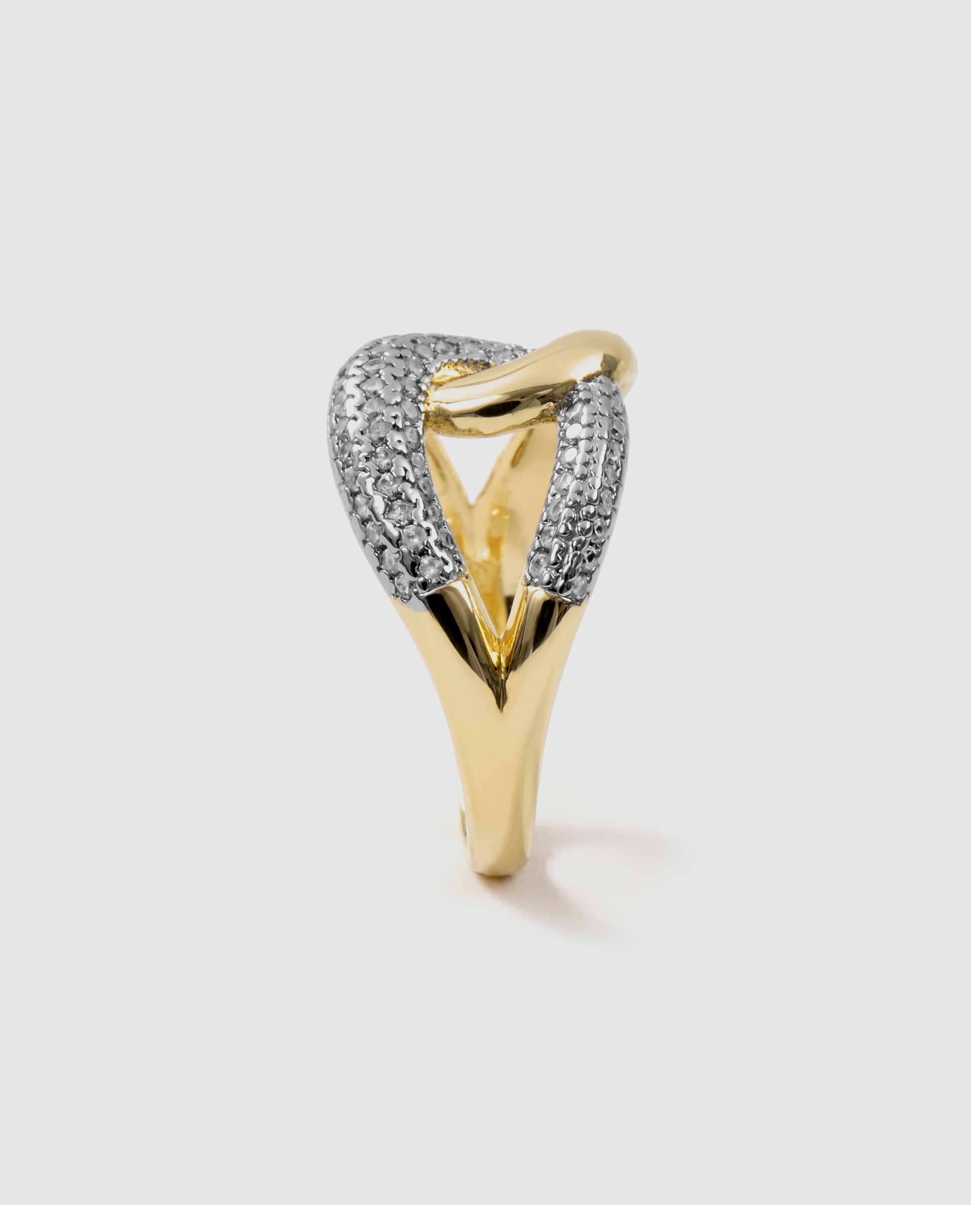 Anel Africa Acabado em Ouro Amarelo de 18k com Zirconita Brilhante Dourado-3