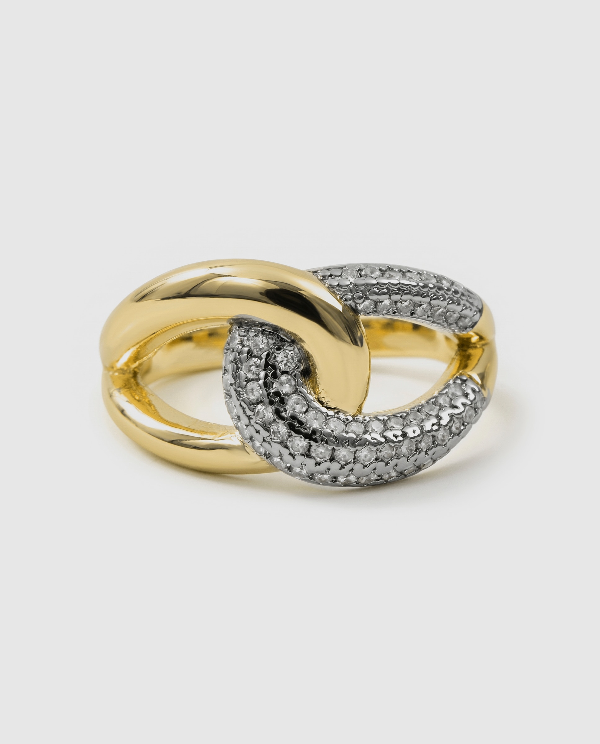 Anel Africa Acabado em Ouro Amarelo de 18k com Zirconita Brilhante Dourado-6