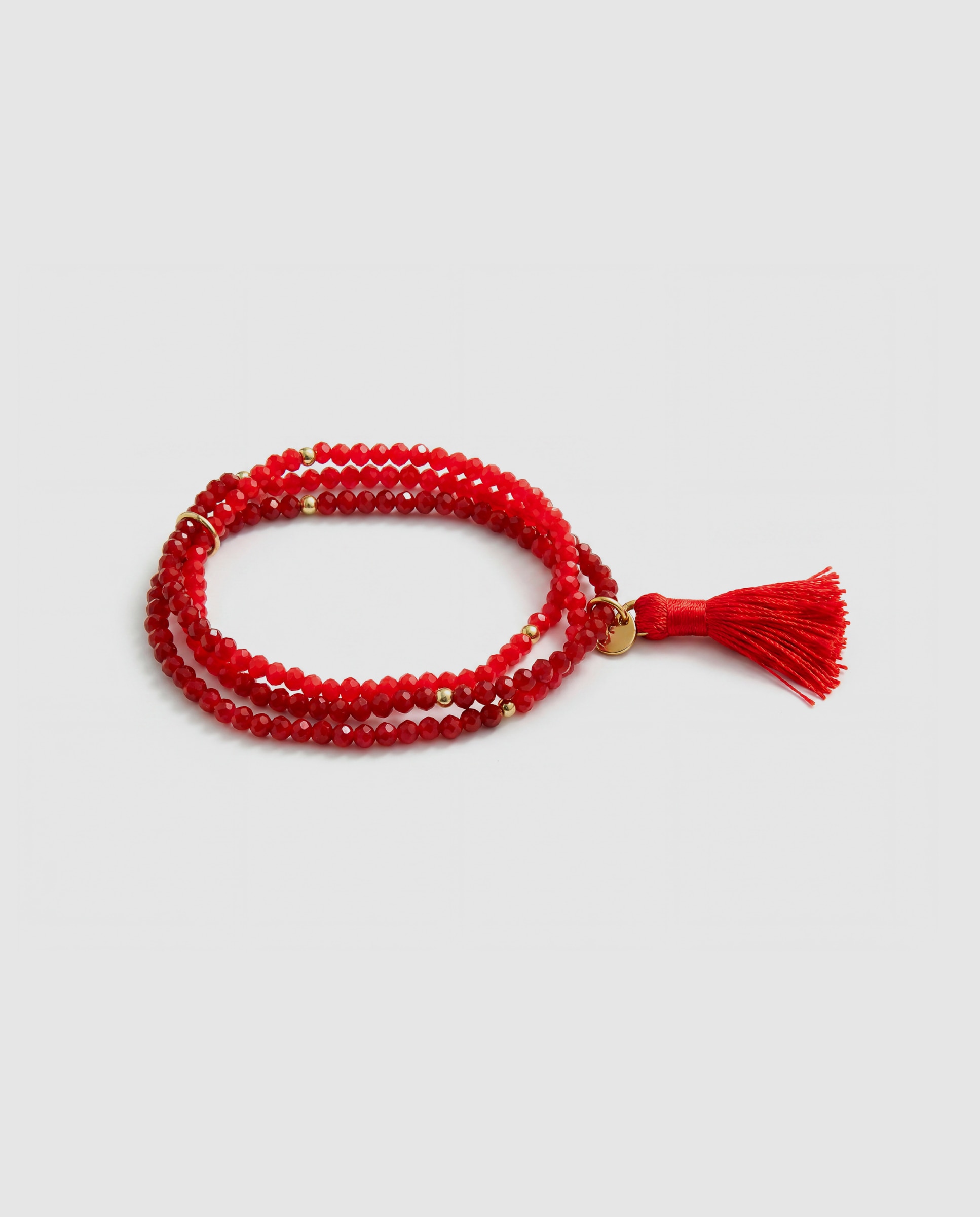 Imagem 0 de Pulseira Africa Acabada em Ouro Amarelo de 18k com Cristal Vermelho