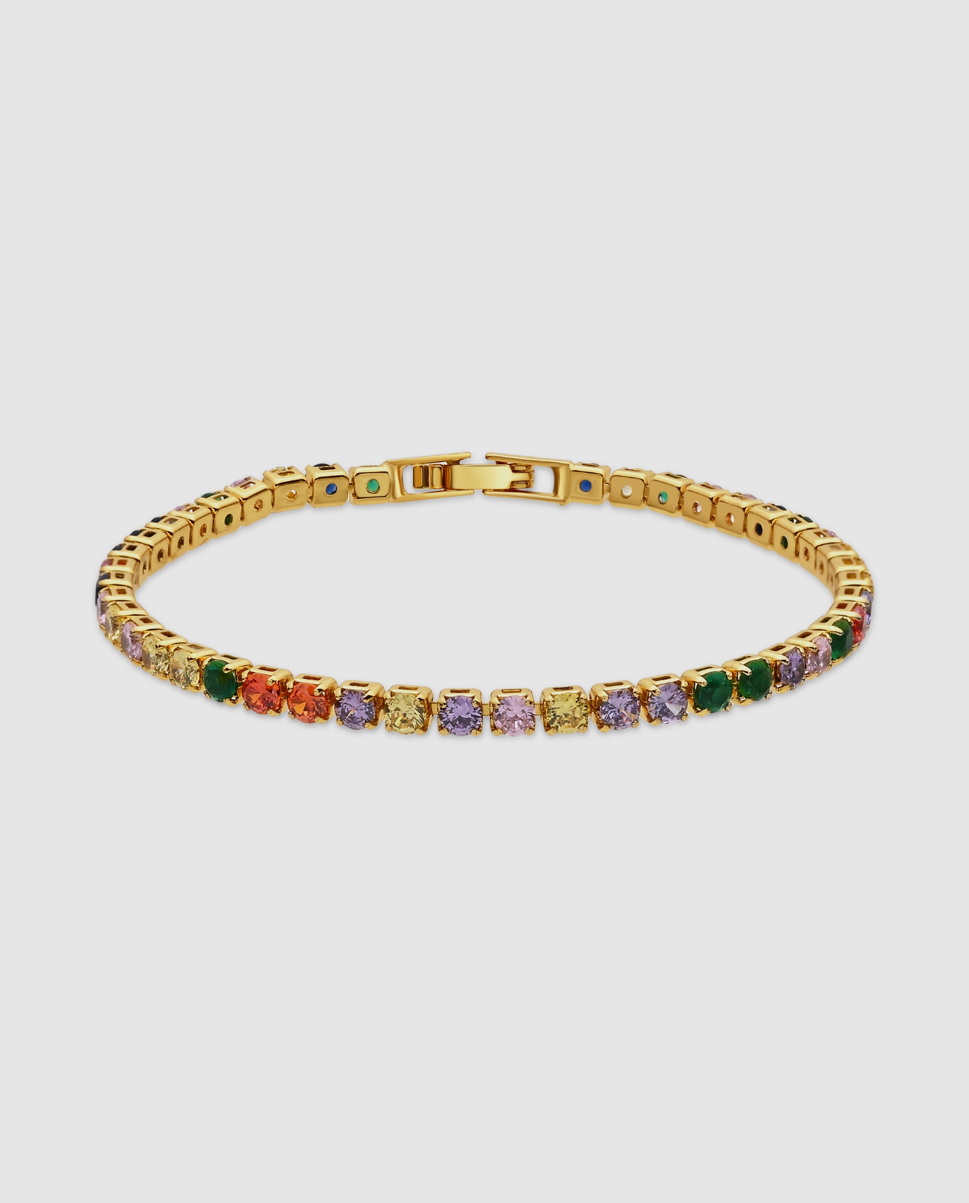 Imagem 0 de Pulseira Tennis Africa Acabada em Ouro Amarelo de 18k com Zirconita