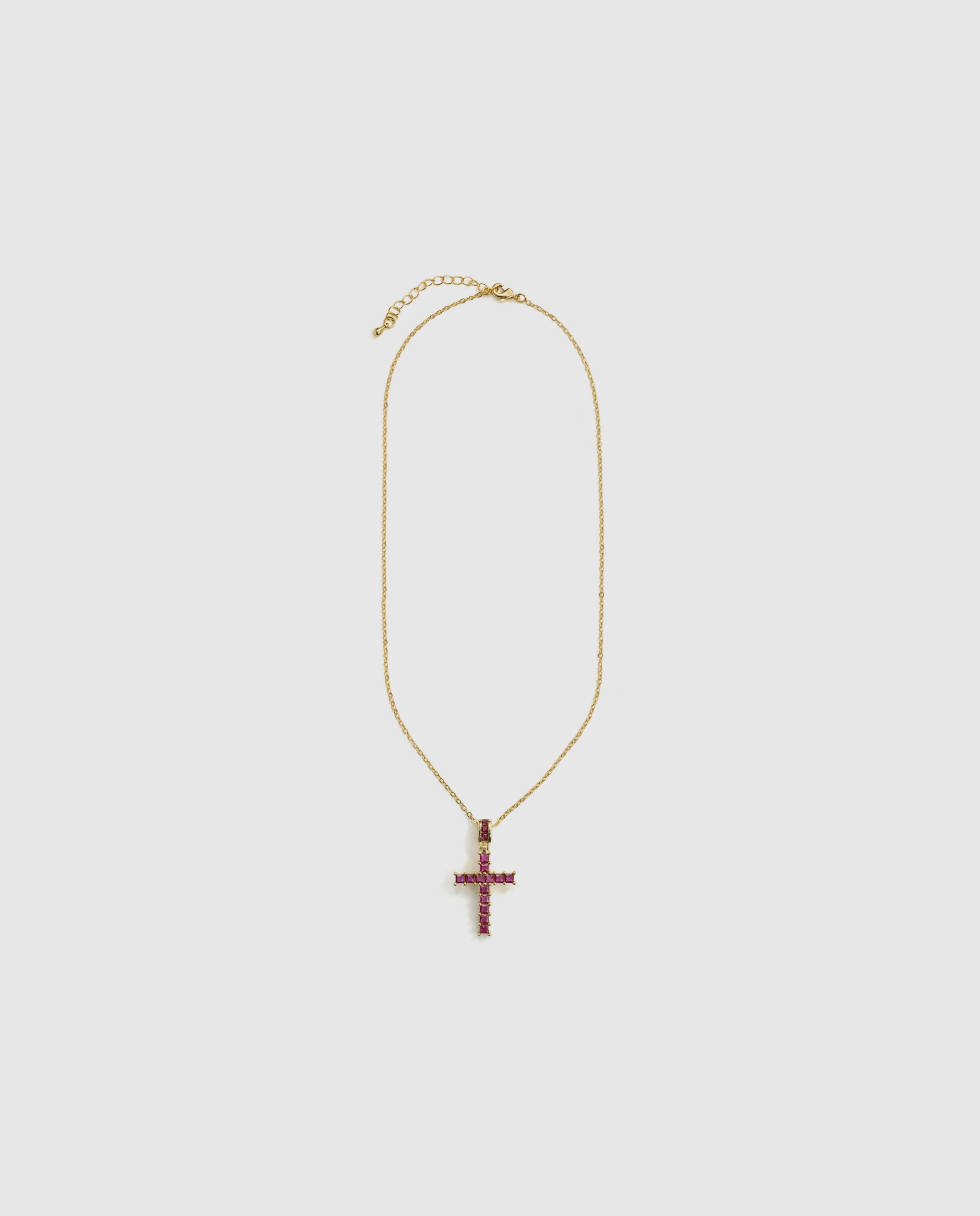 Colar Africa com Acabamento em Ouro Amarelo de 18k e Zirconita Rubi Vermelho-3