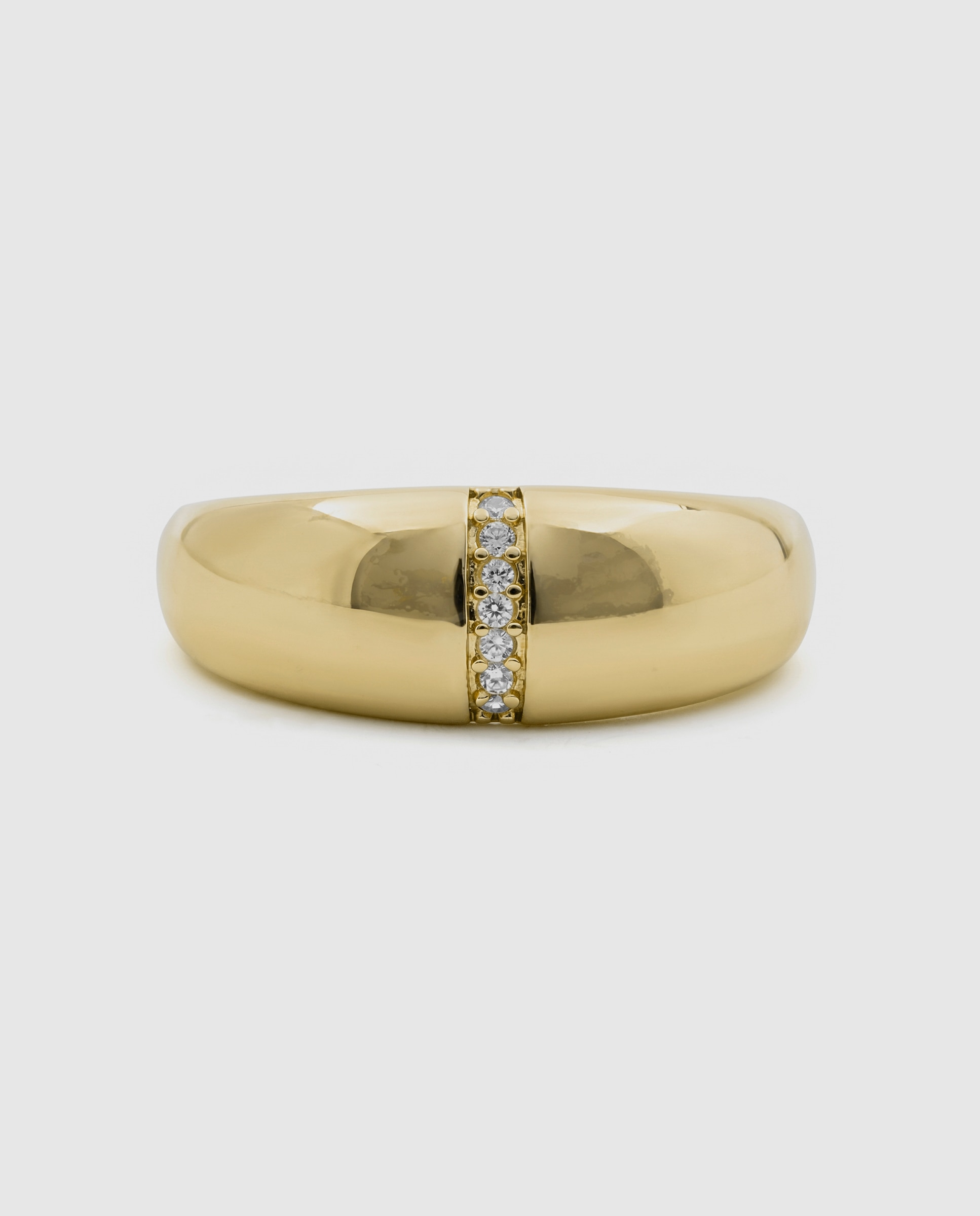 Anel Africa Acabado em Ouro Amarelo de 18k com Zirconita Brilhante Dourado-6