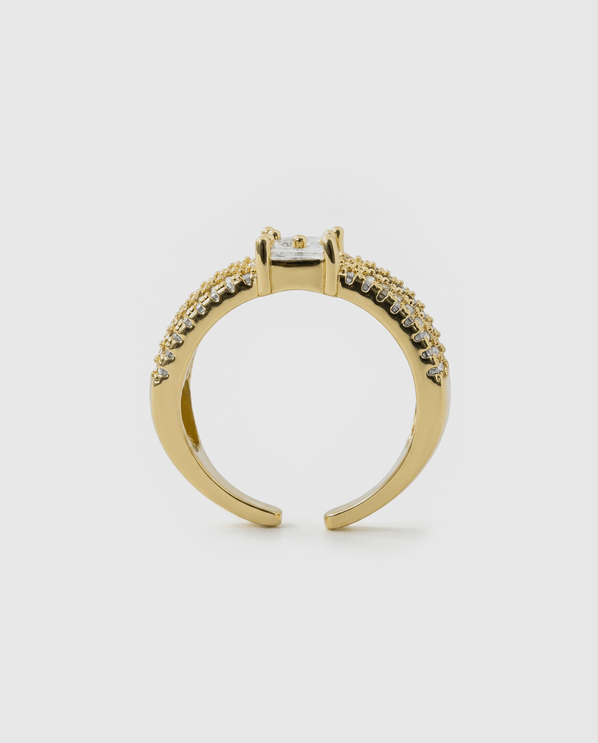 Anel Africa Acabado em Ouro Amarelo de 18k com Zirconita Multicolor-7