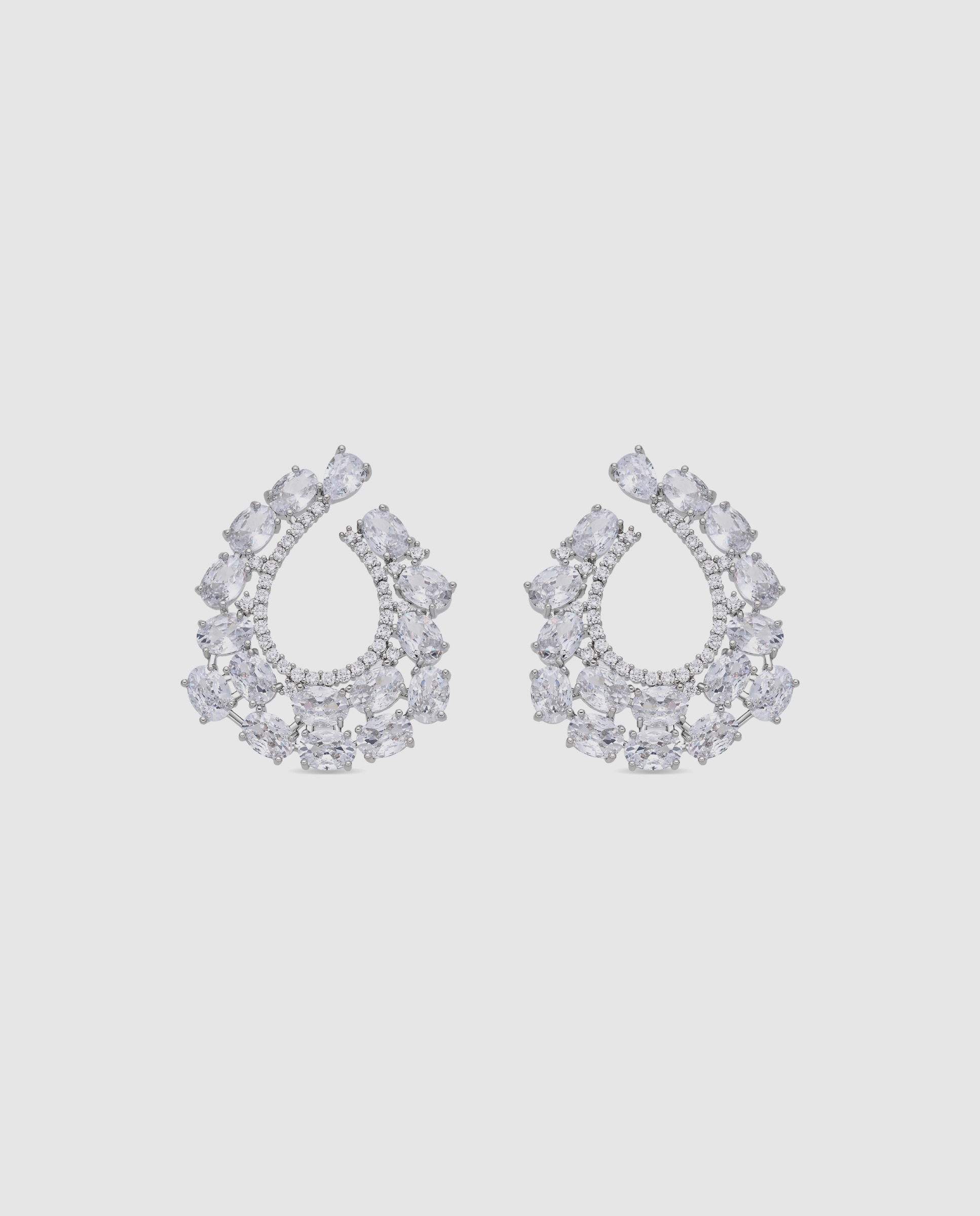 Imagem 0 de Brincos Deluxe Acabados em Prata com Zirconita Brilhante
