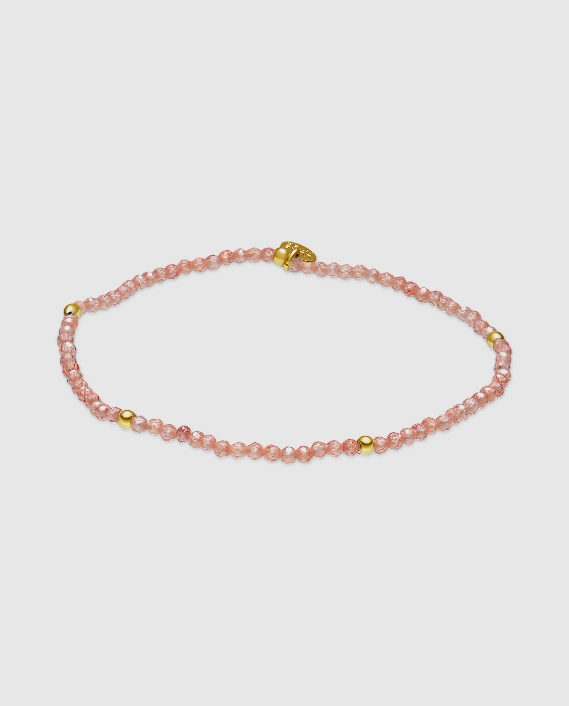 Imagem 0 de Pulseira de Corrente Pide Un Deseo com Cristal Laranja Acabada em Ouro Amarelo de 18k
