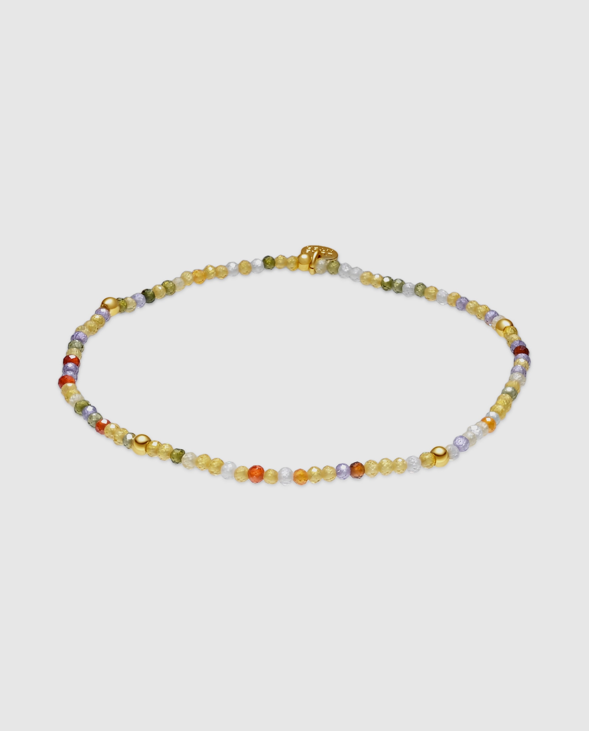 Imagem 0 de Pulseira de Corrente Pide Un Deseo com Cristal Acabada em Ouro Amarelo 18k