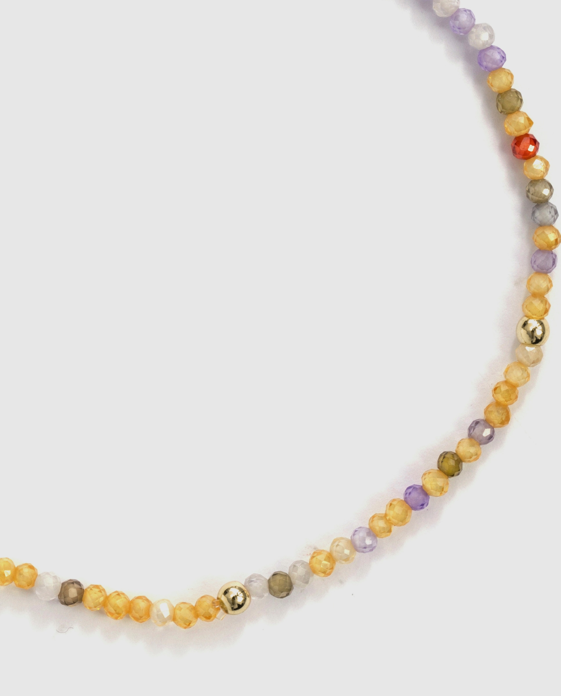 Pulseira de Corrente Pide Un Deseo com Cristal Acabada em Ouro Amarelo 18k Multicolor-6