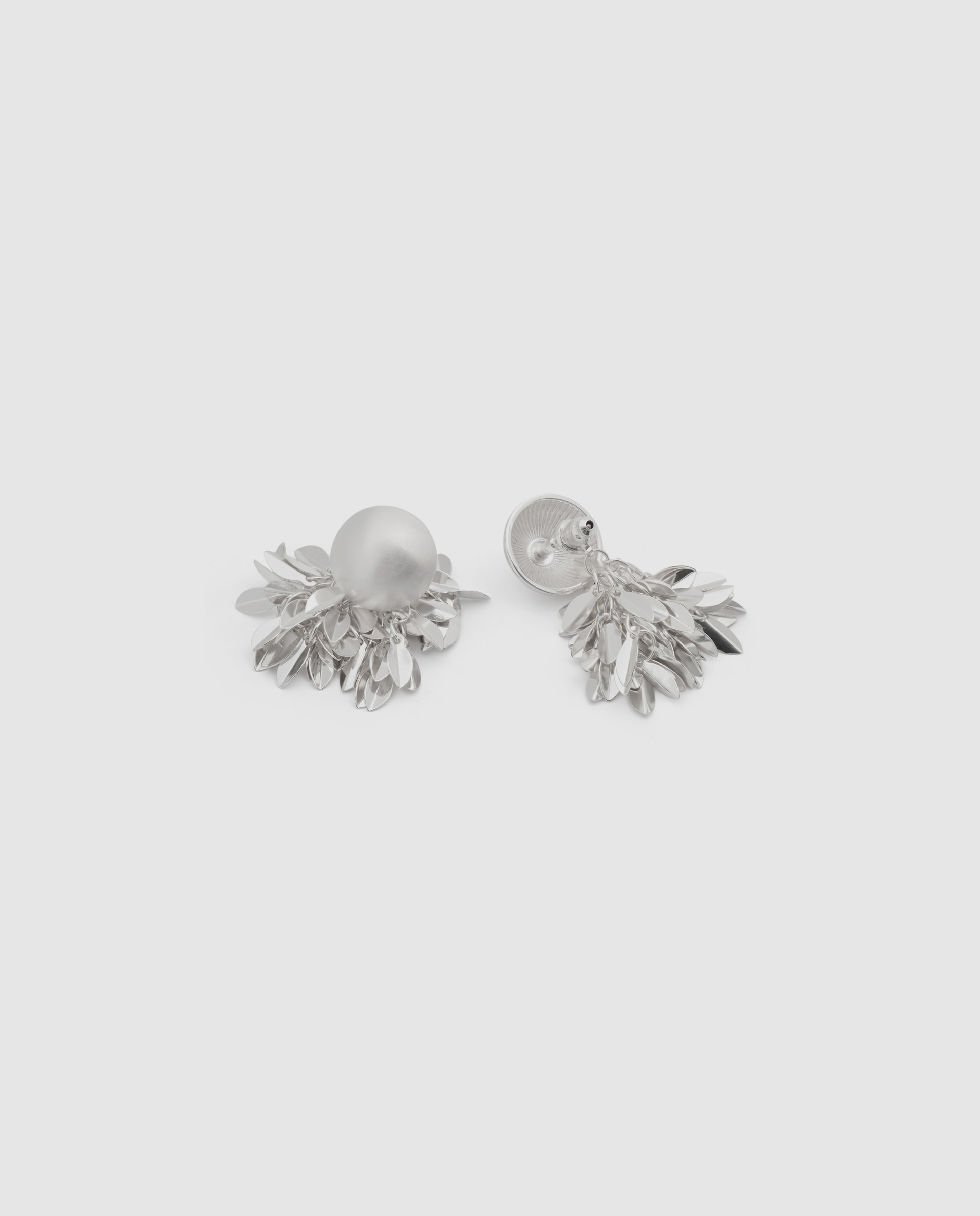Brincos Basic com Pérola Acabados em Ródio Branco-6
