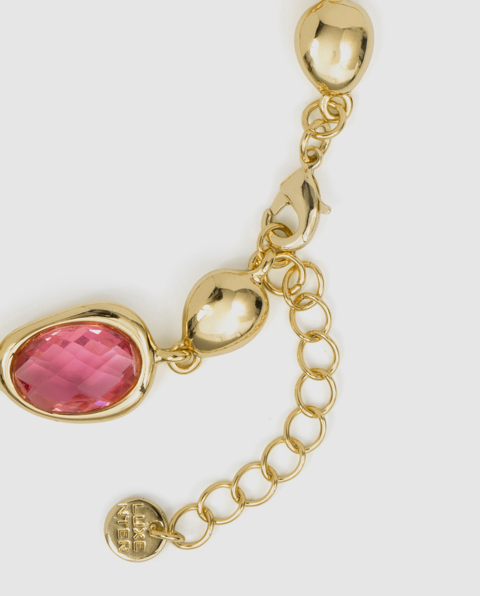 Pulseira com Elos Africa com Cristal Acabada em Ouro Amarelo de 18k Multicolor-7